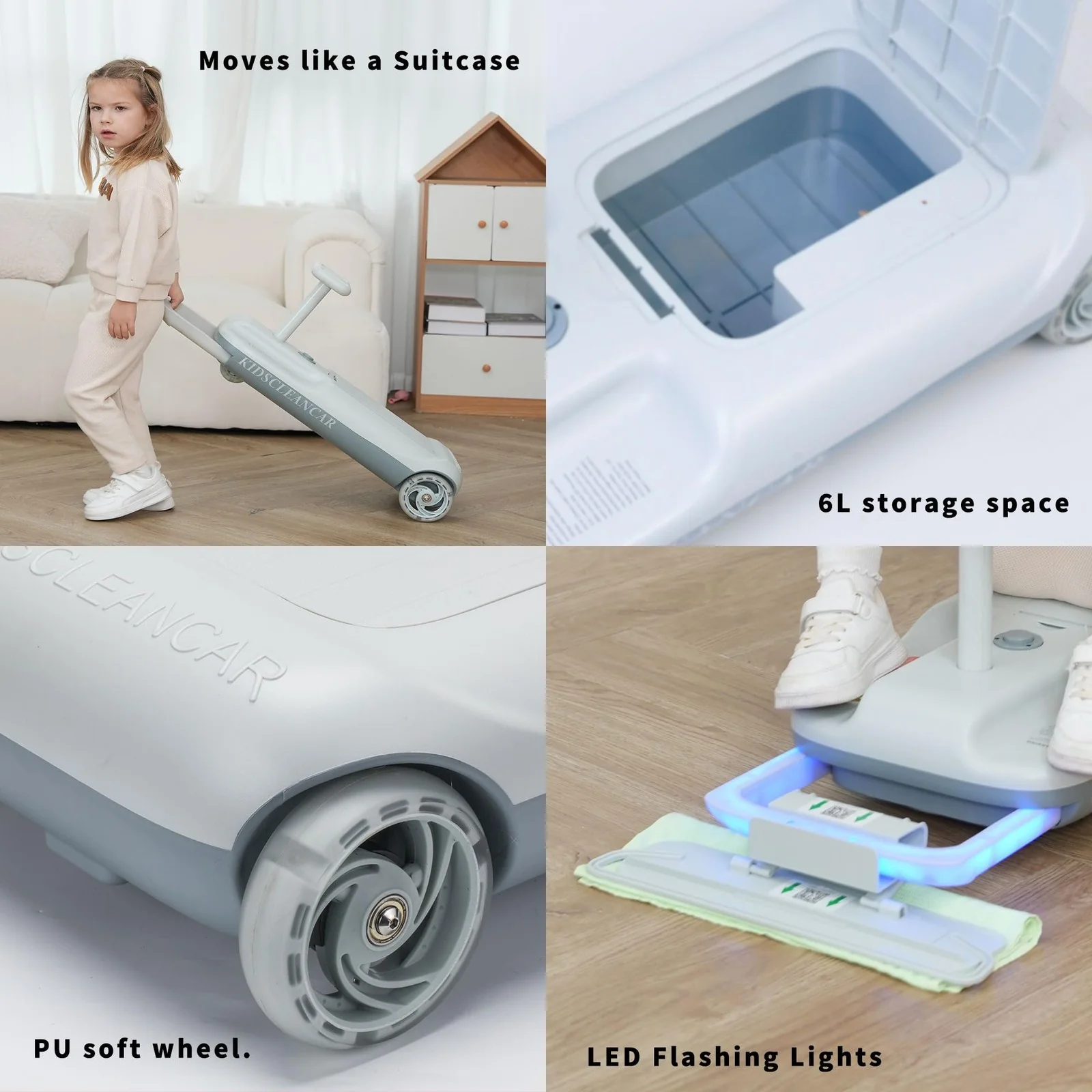 12V Ride-On Car with Cleaning Function 3-in-1 Gokart Soft Start and 5-Speed Adjustable - Image 7