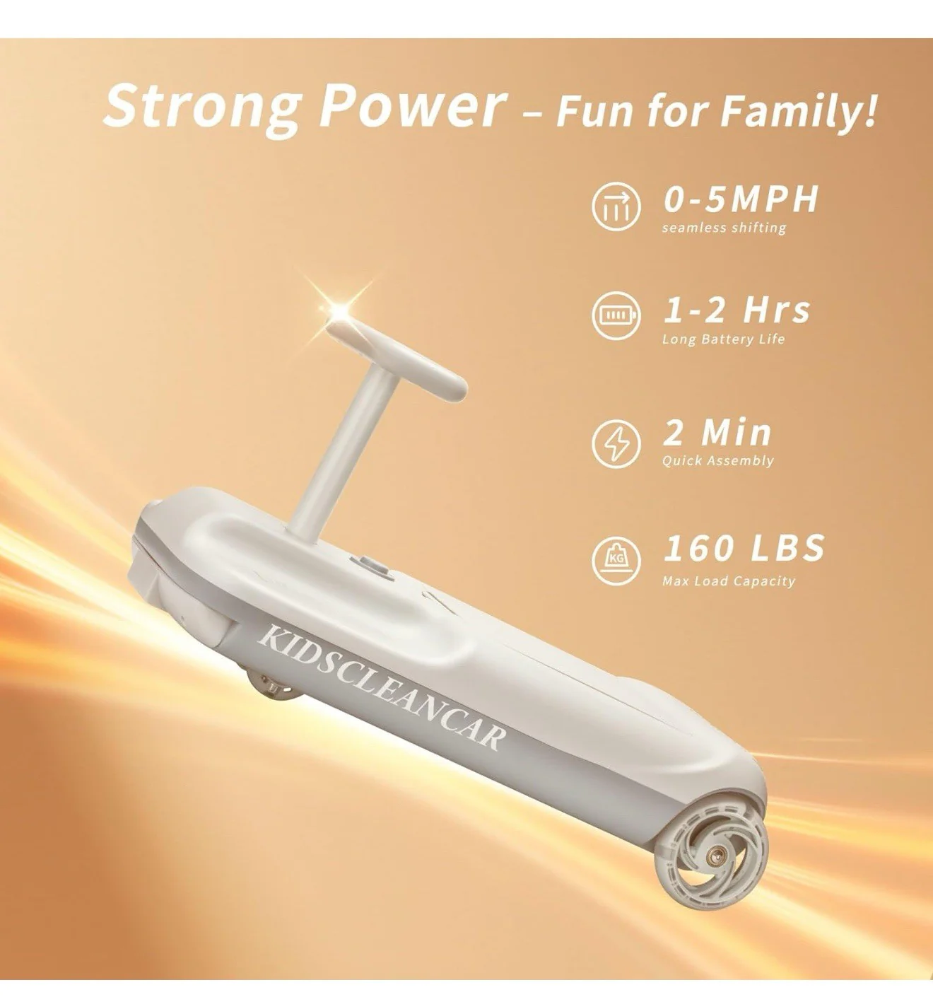 12V Ride-On Car with Cleaning Function 3-in-1 Gokart Soft Start 5-Speed Adjustable - Image 5