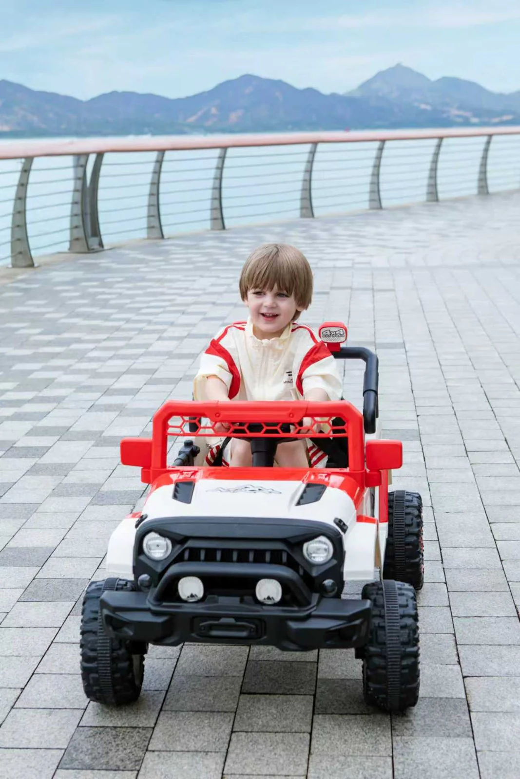 12V Electric Ride-On Car with Remote, LED Lights, and Music for Kids - Red - Image 6