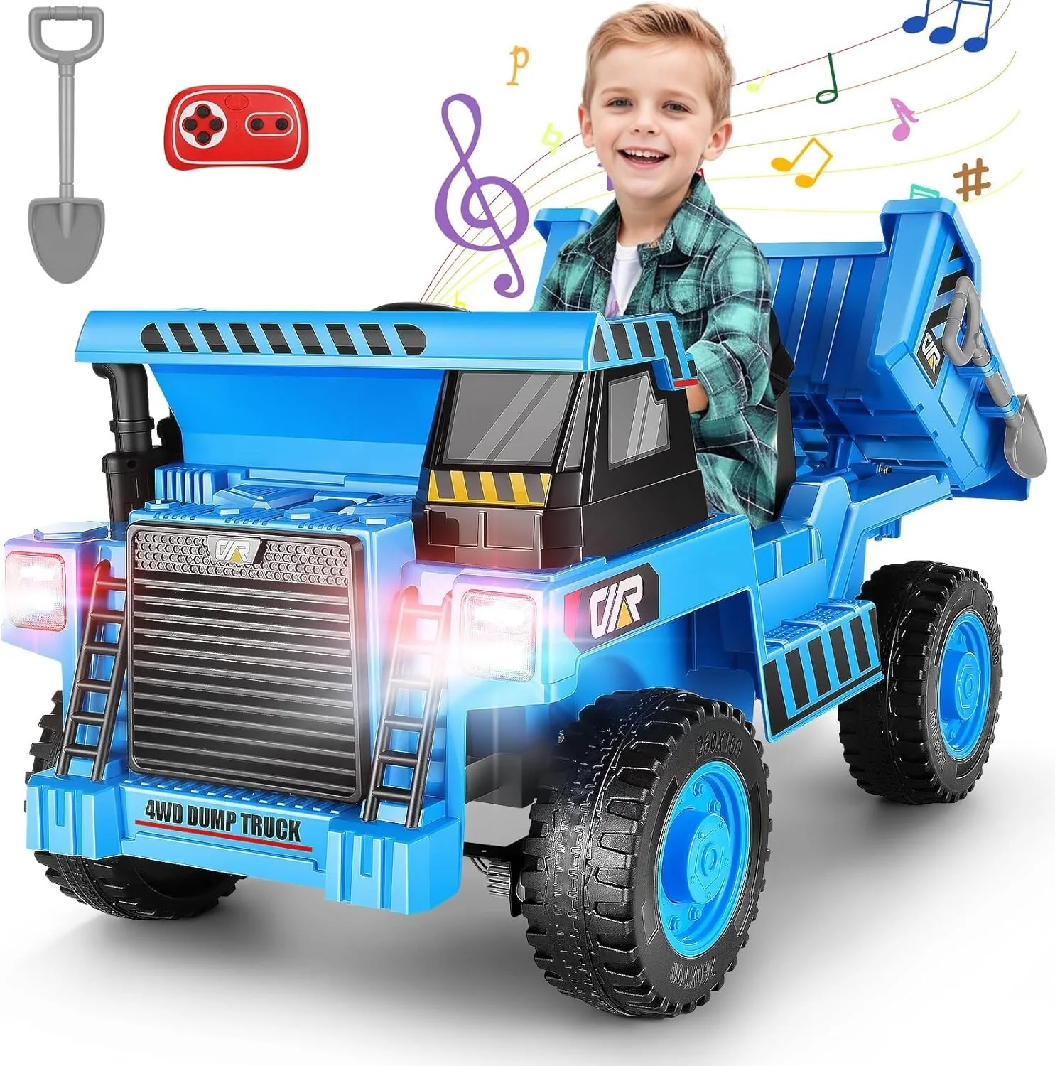 12V Electric Ride-On Dump Truck with Remote Control, Bluetooth, and Music Player - Image 2