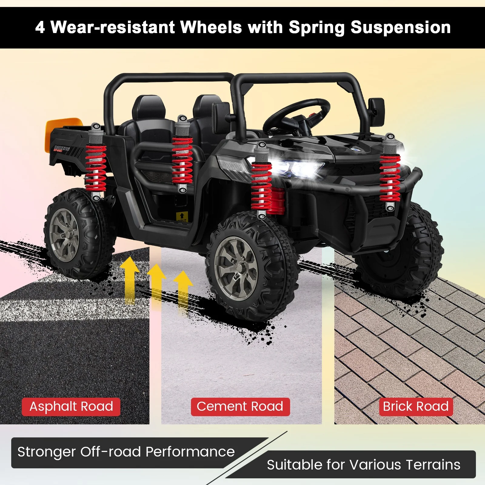 12V Ride-On Dump Truck with Dump Bed, Adjustable Safety Belt, and Lockable Doors - Image 8