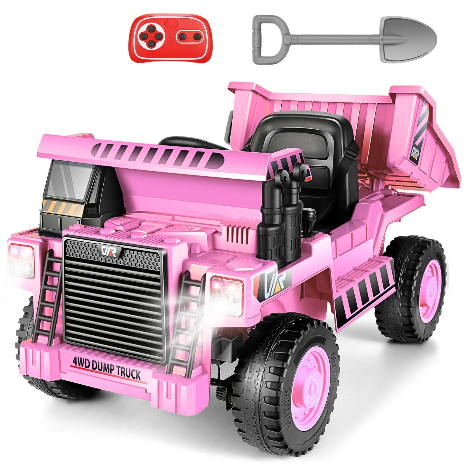 12V Electric Ride-On Dump Truck with Remote Control and Music for Kids - Image 4