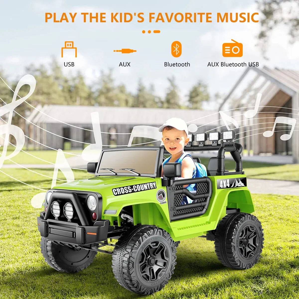 12V Electric Ride-On Car for Kids with Remote Control, Bluetooth, and LED Lights - Image 11