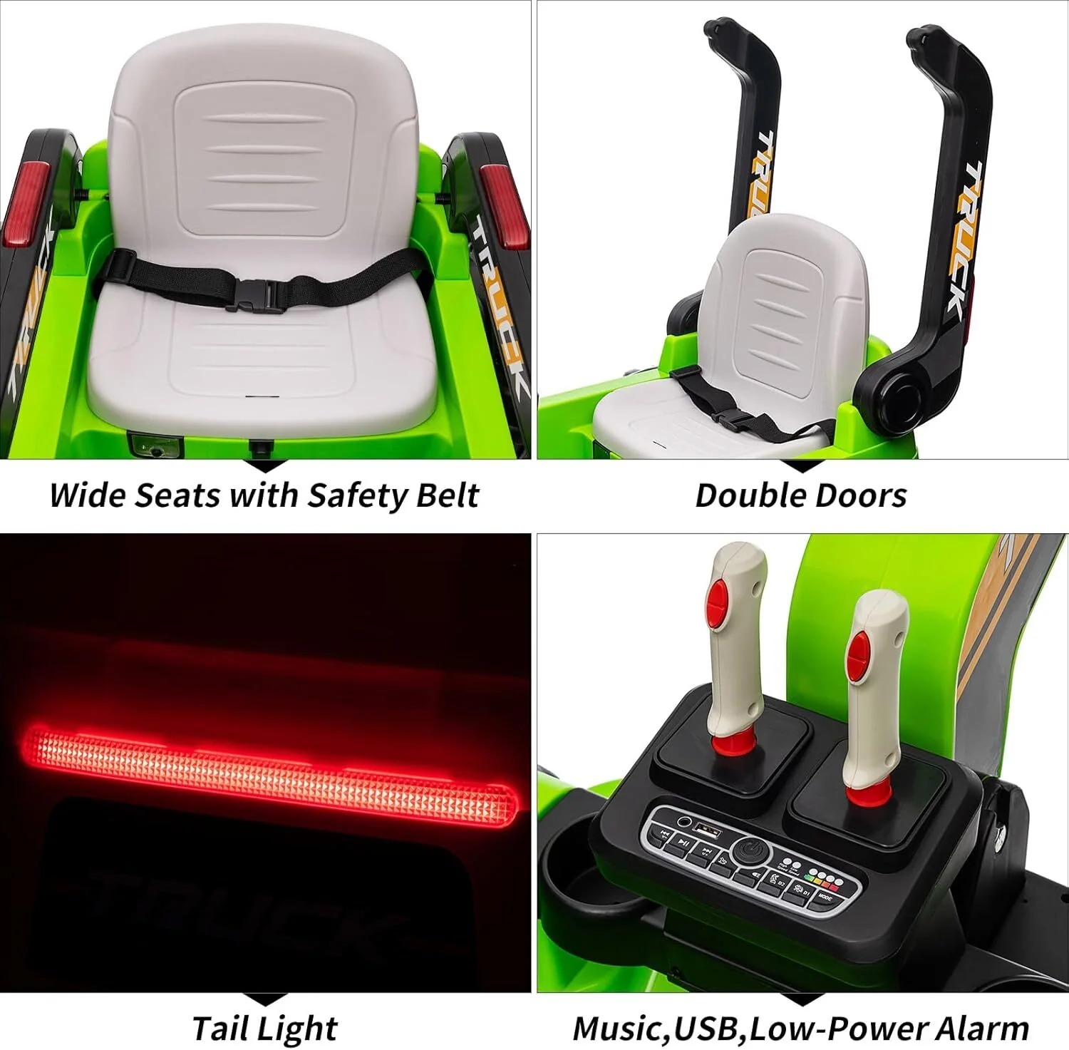 12V Electric Ride-On Excavator Toy Vehicle with Motorized Arm for Kids - Image 5