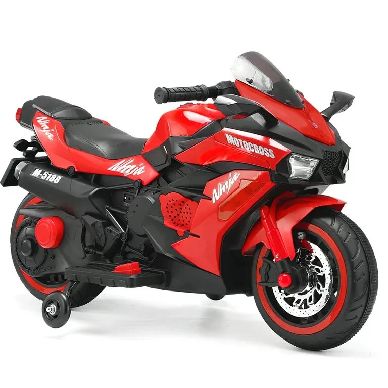 12V Battery-Powered 2-Wheel Ride-On Motorcycle Toy for Kids with Bluetooth - Image 2