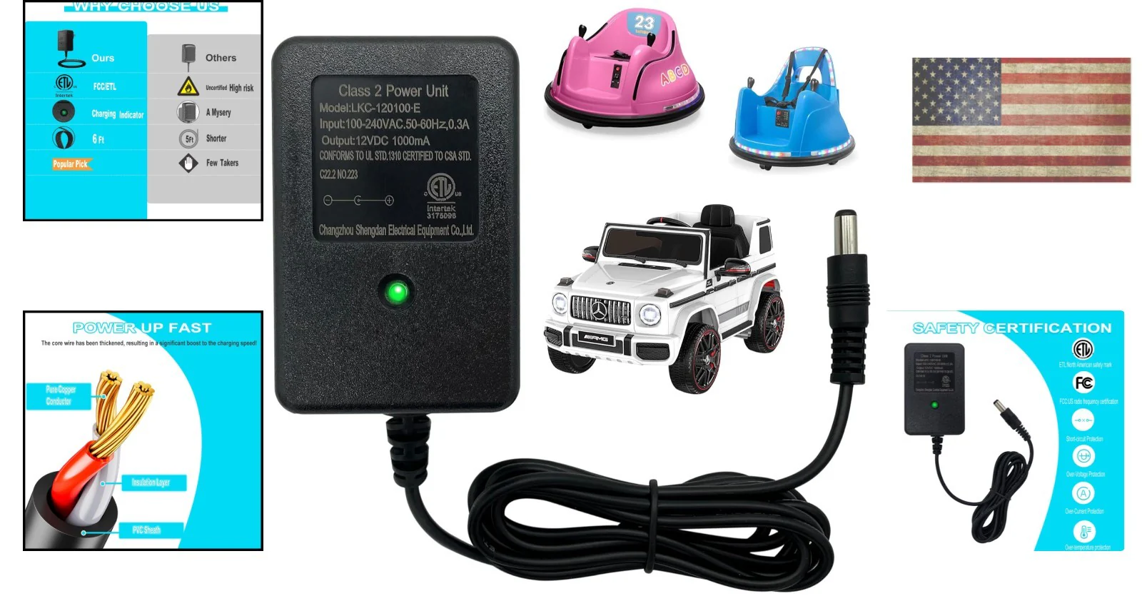 12V Ride-On Toy with Charger and LED Indicator for Safe Charging - Image 2