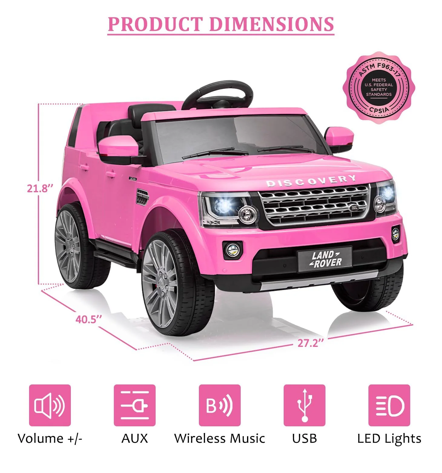 12V Electric Ride-On Car for Toddlers and Kids 3-8 with Parent Remote Control - Image 3