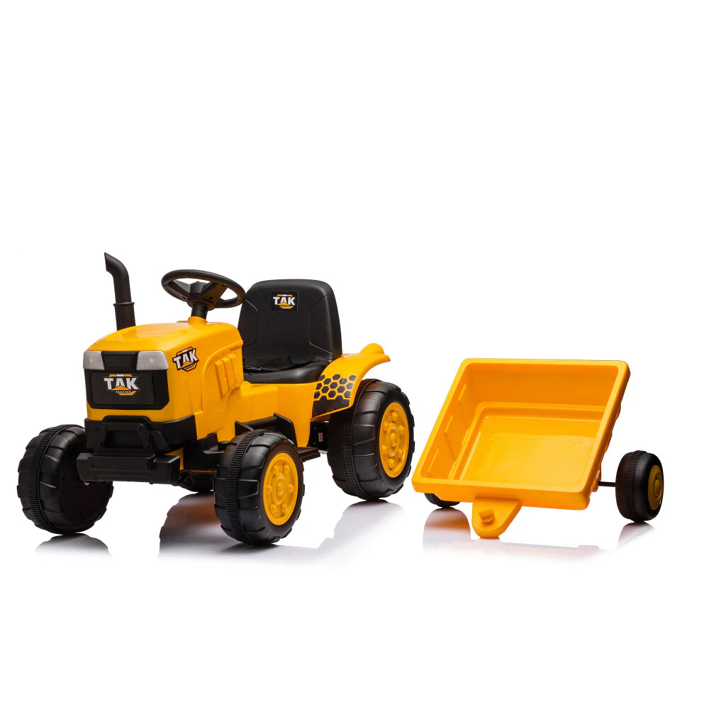 12V Battery-Powered Motorized Ride-On Tractor with Detachable Trailer for Kids Ages 3-6 - Image 16