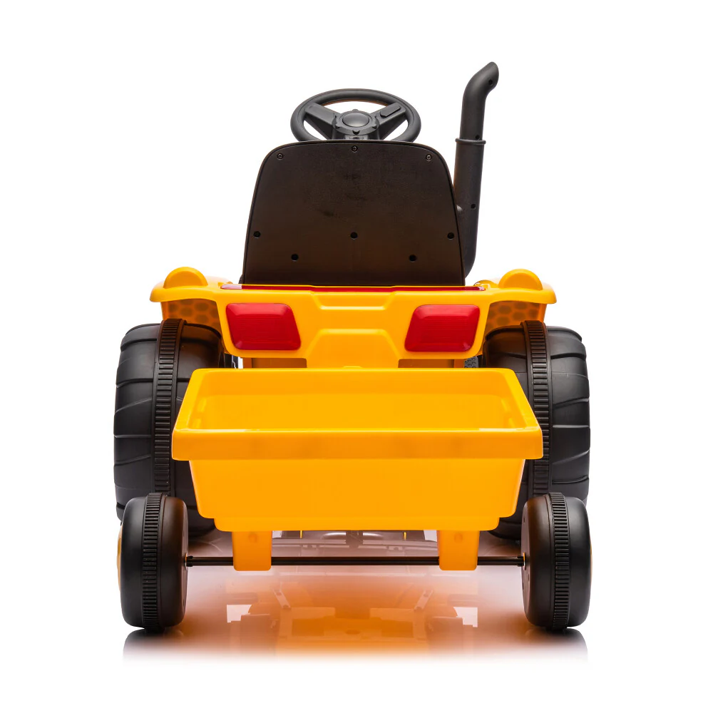 12V Battery-Powered Motorized Ride-On Tractor with Detachable Trailer for Kids Ages 3-6 - Image 26