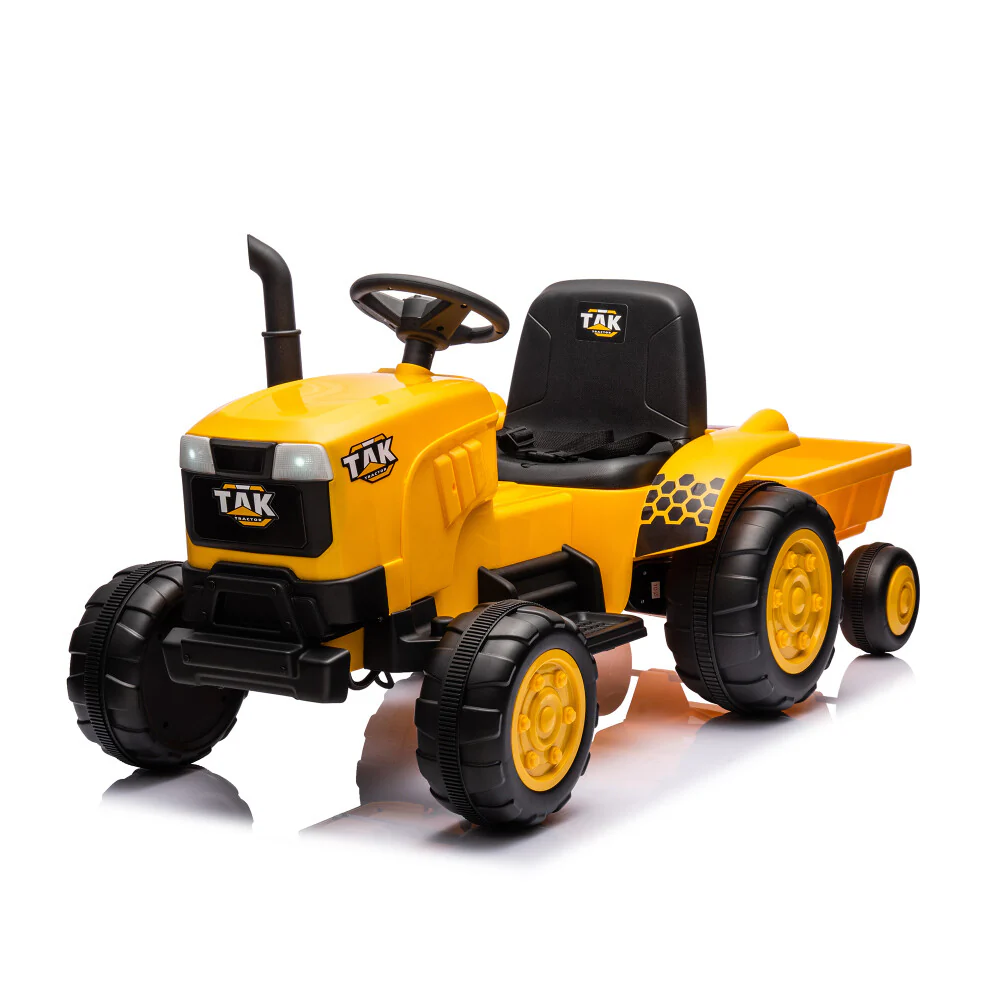 12V Battery-Powered Motorized Ride-On Tractor with Detachable Trailer for Kids Ages 3-6 - Image 37