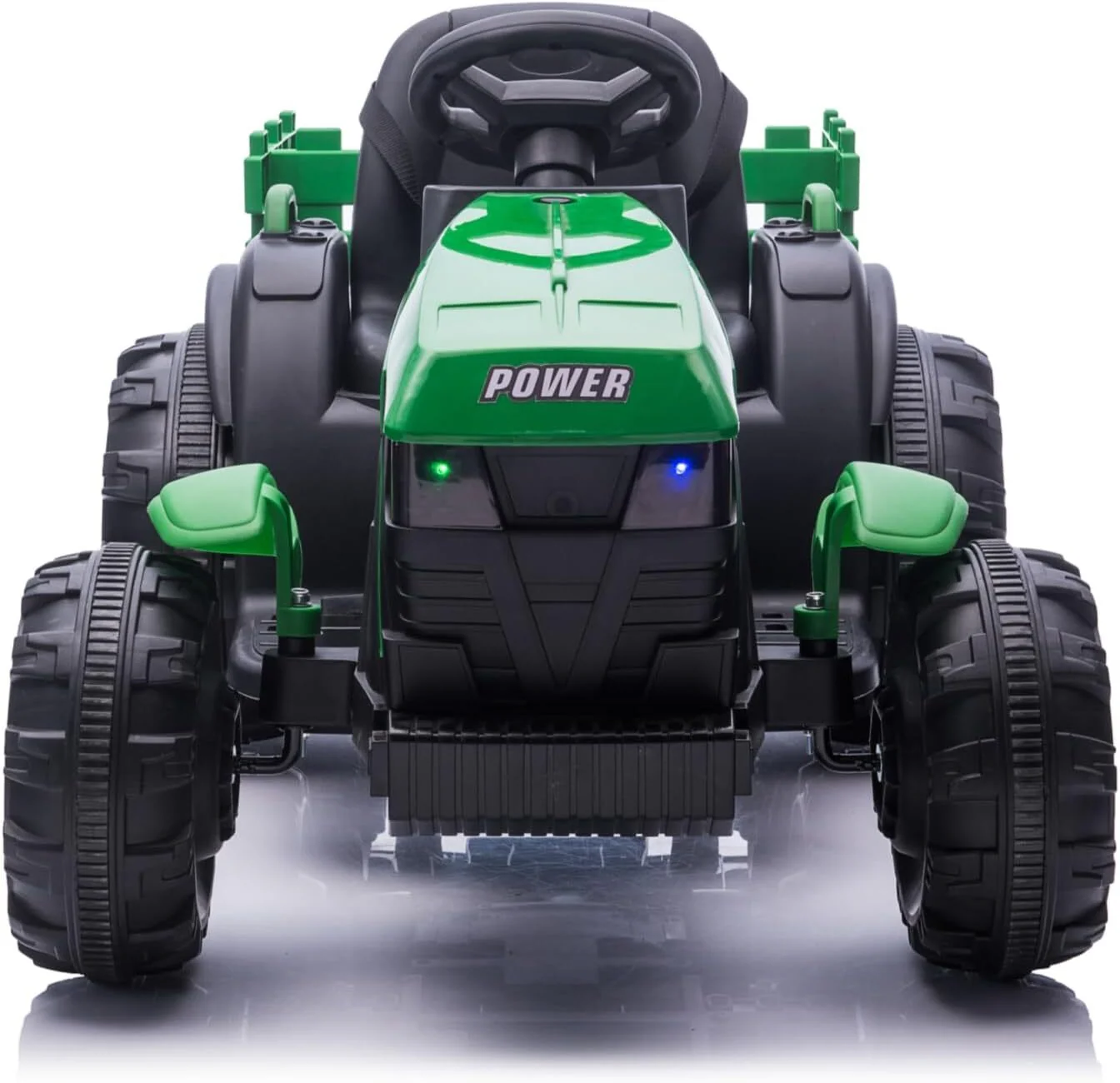 12V Battery-Powered Electric Ride-On Tractor with Trailer for Kids - Image 10