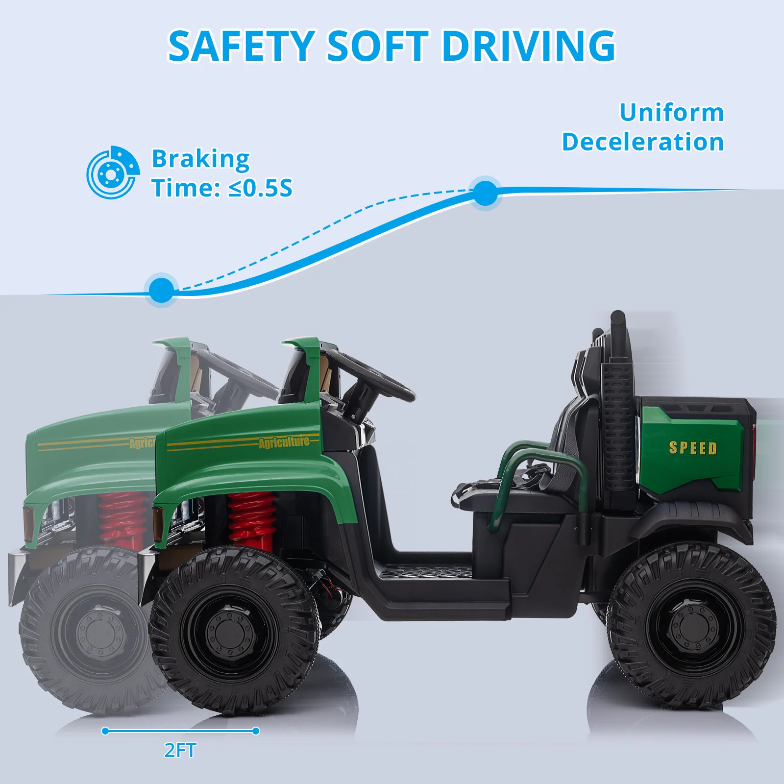 12V Battery-Powered Electric Ride-On Truck for Kids with Remote Control - Image 6