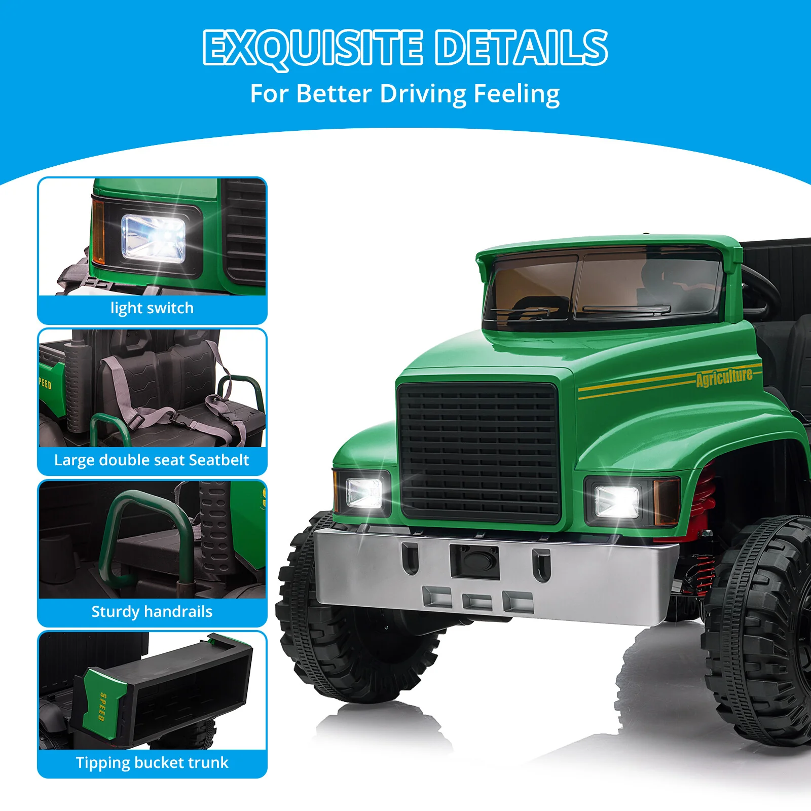 12V Battery-Powered Electric Ride-On Truck for Kids with Remote Control - Image 7