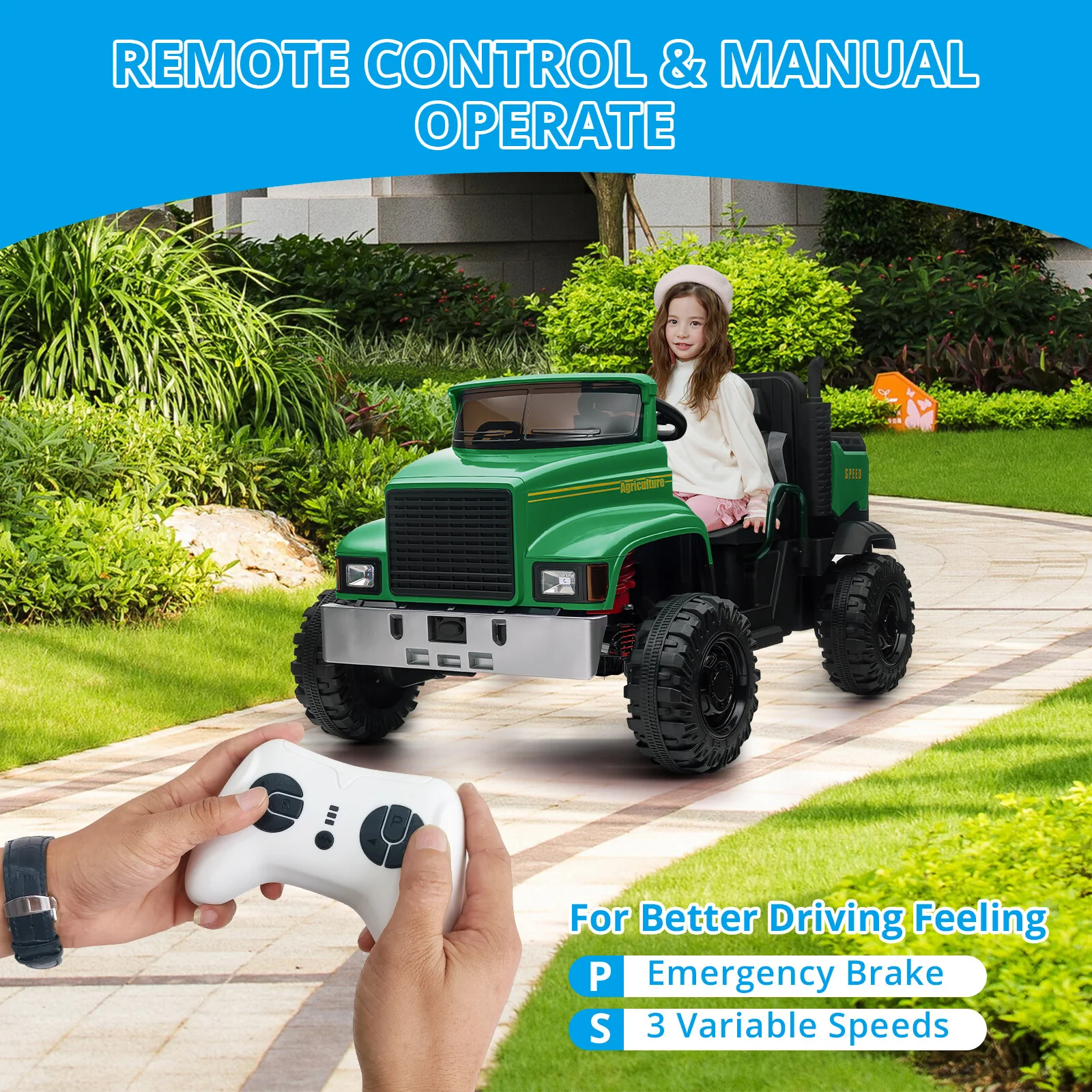 12V Battery-Powered Electric Ride-On Truck for Kids with Remote Control - Image 8