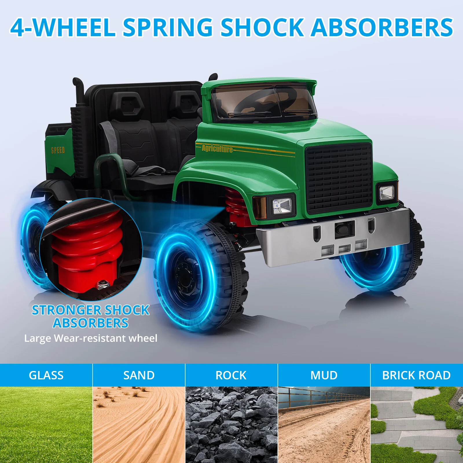12V Battery-Powered Electric Ride-On Truck for Kids with Remote Control - Image 9