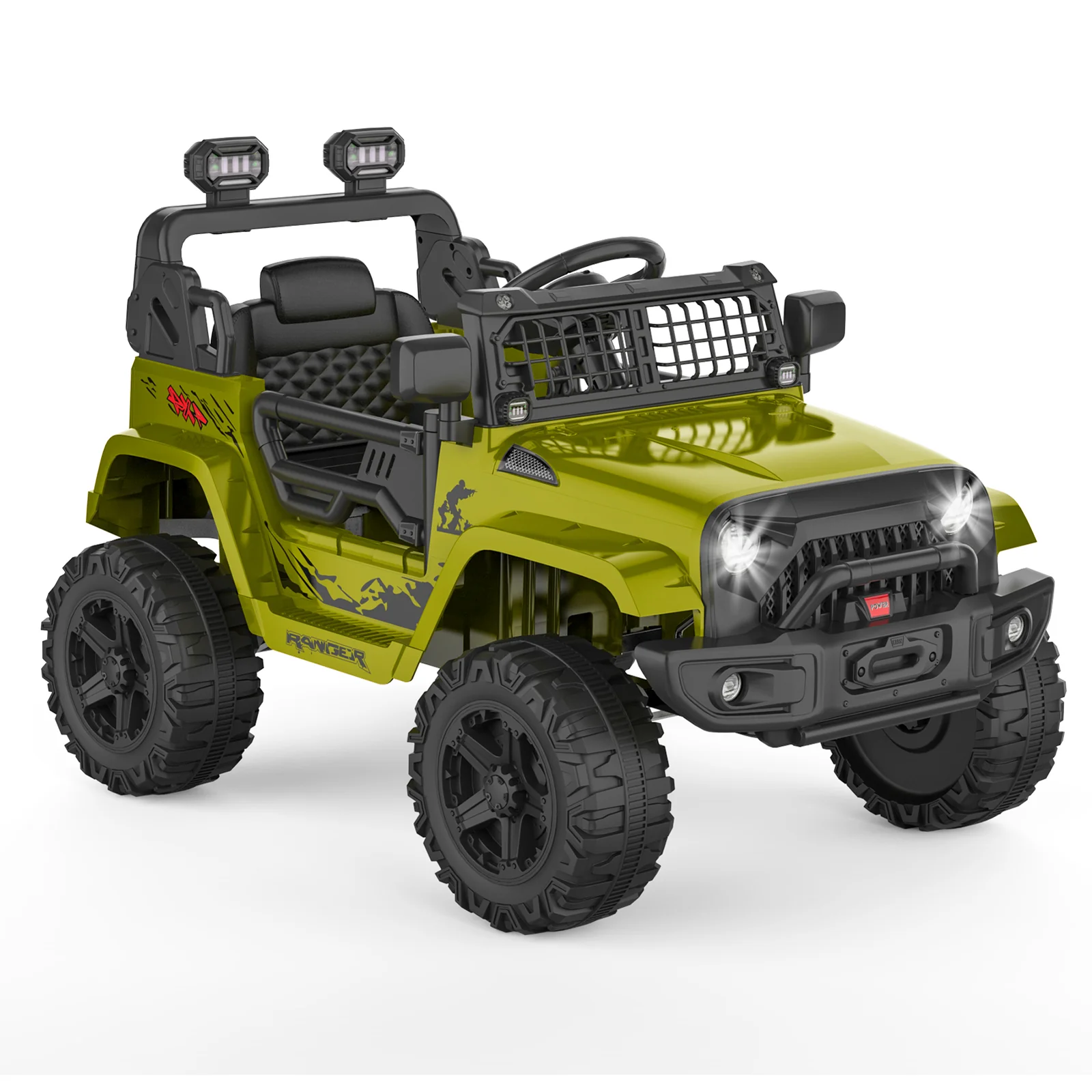 12V Electric Ride-On Truck Car with LED Lights Adjustable Speed 1-Seater - Image 20
