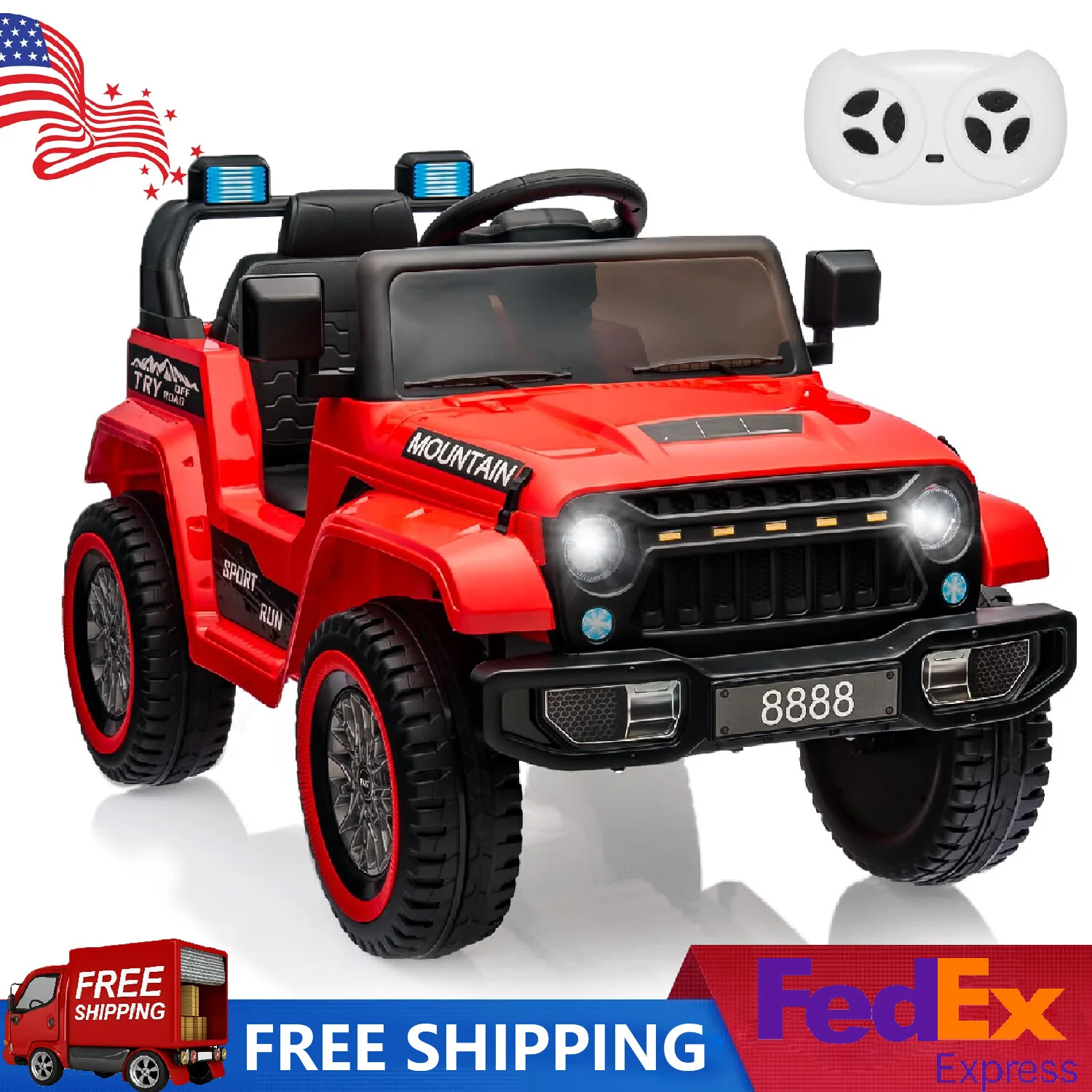 12V Electric Ride-On 4-Wheeler Truck Car for Kids with Music and 3 Speed Settings - Image 14