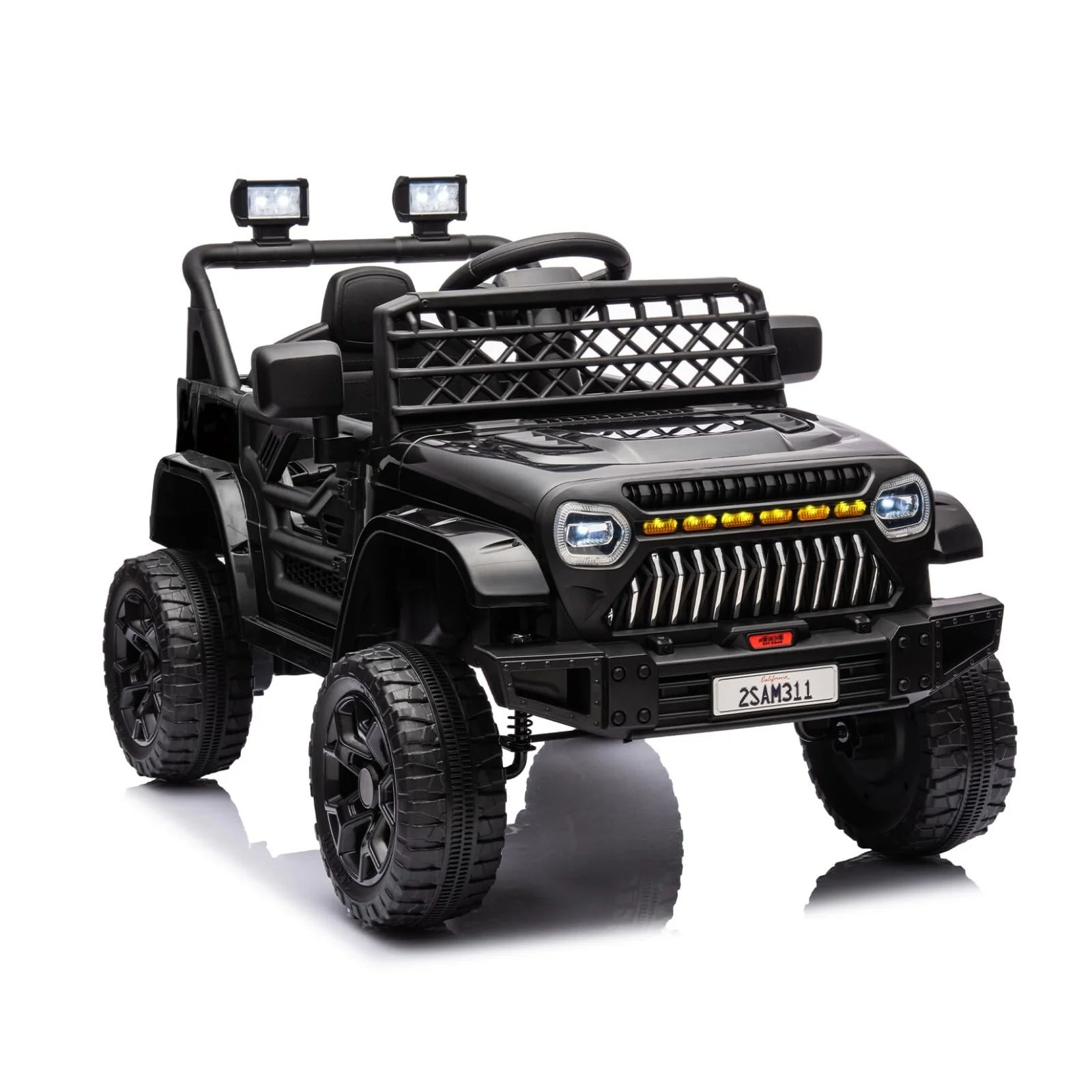 12V Kids Ride-On Truck Car with Remote Control, LED Lights, Music, and Power Wheels - Image 10