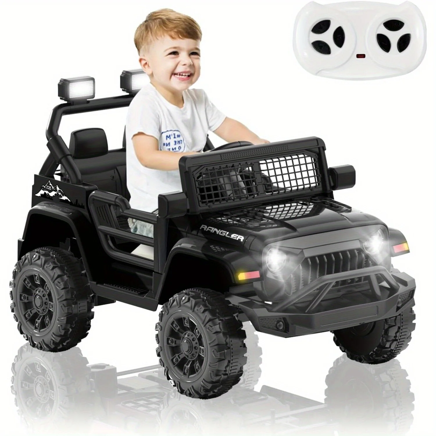 12V Electric Ride-On Truck Car with Parent Remote Control for Kids Ages 3-5 - Image 2