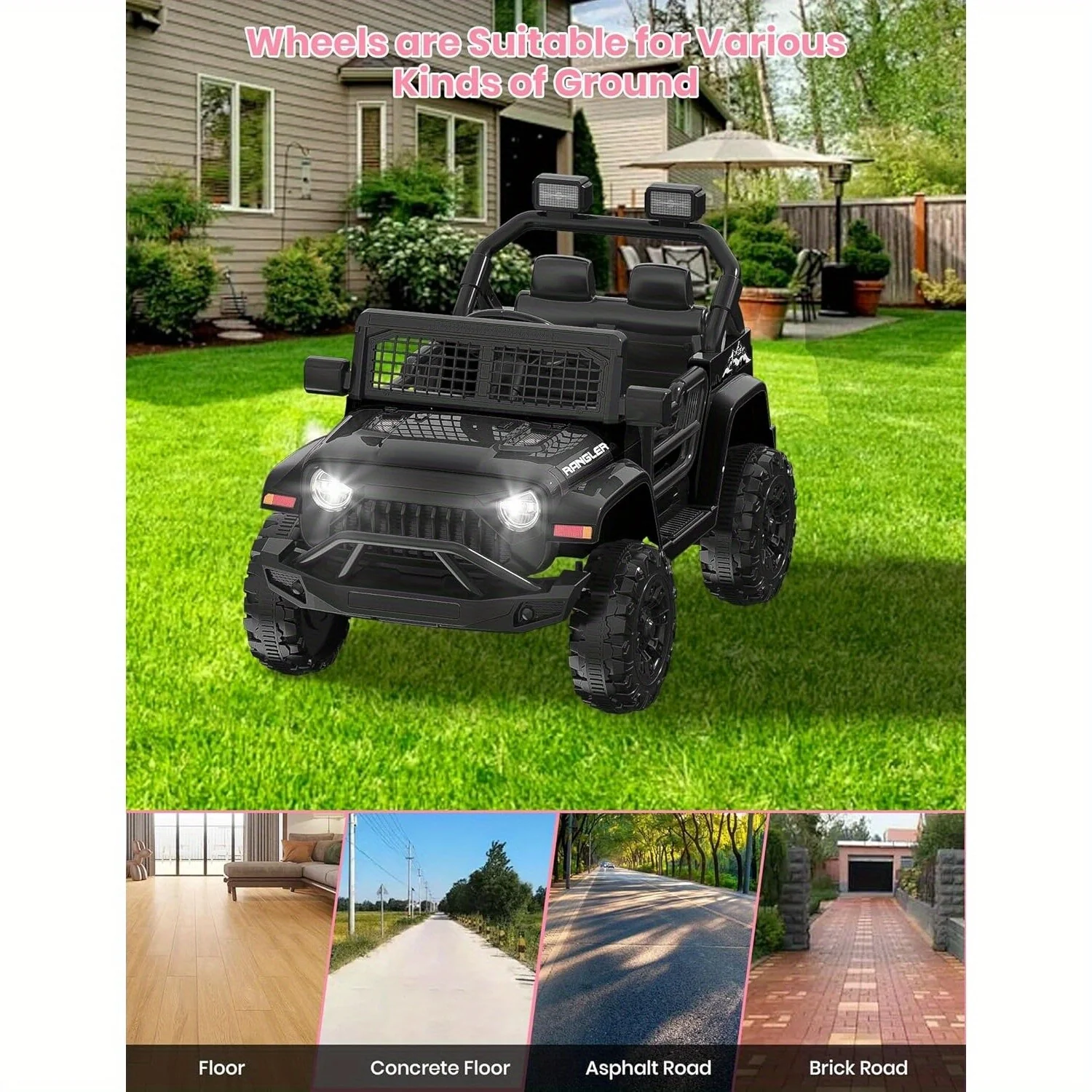 12V Electric Ride-On Truck Car with Parent Remote Control for Kids Ages 3-5 - Image 8