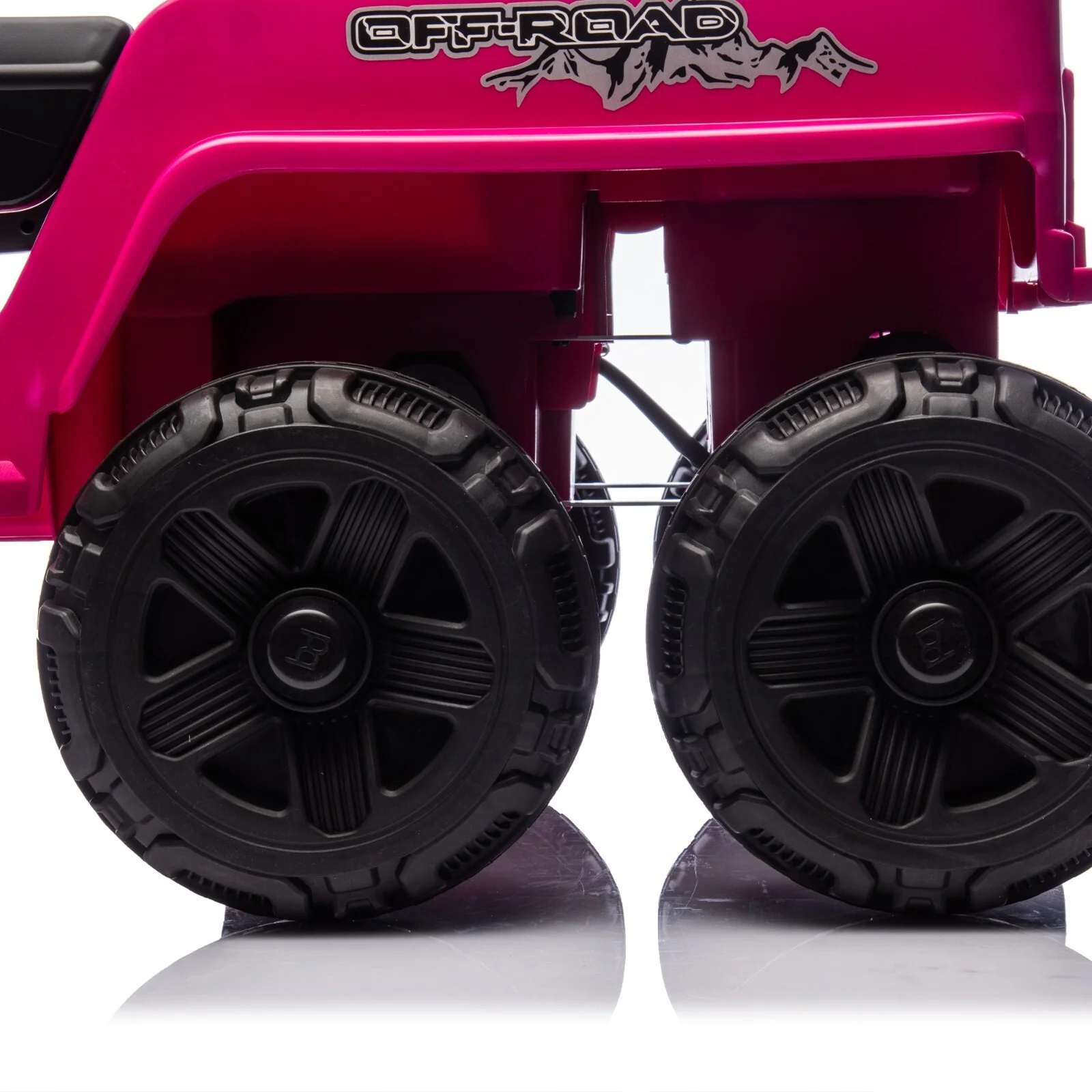 12V Electric Ride-On Jeep Truck Car with Remote Control and Slow Start for Kids Pink - Image 2