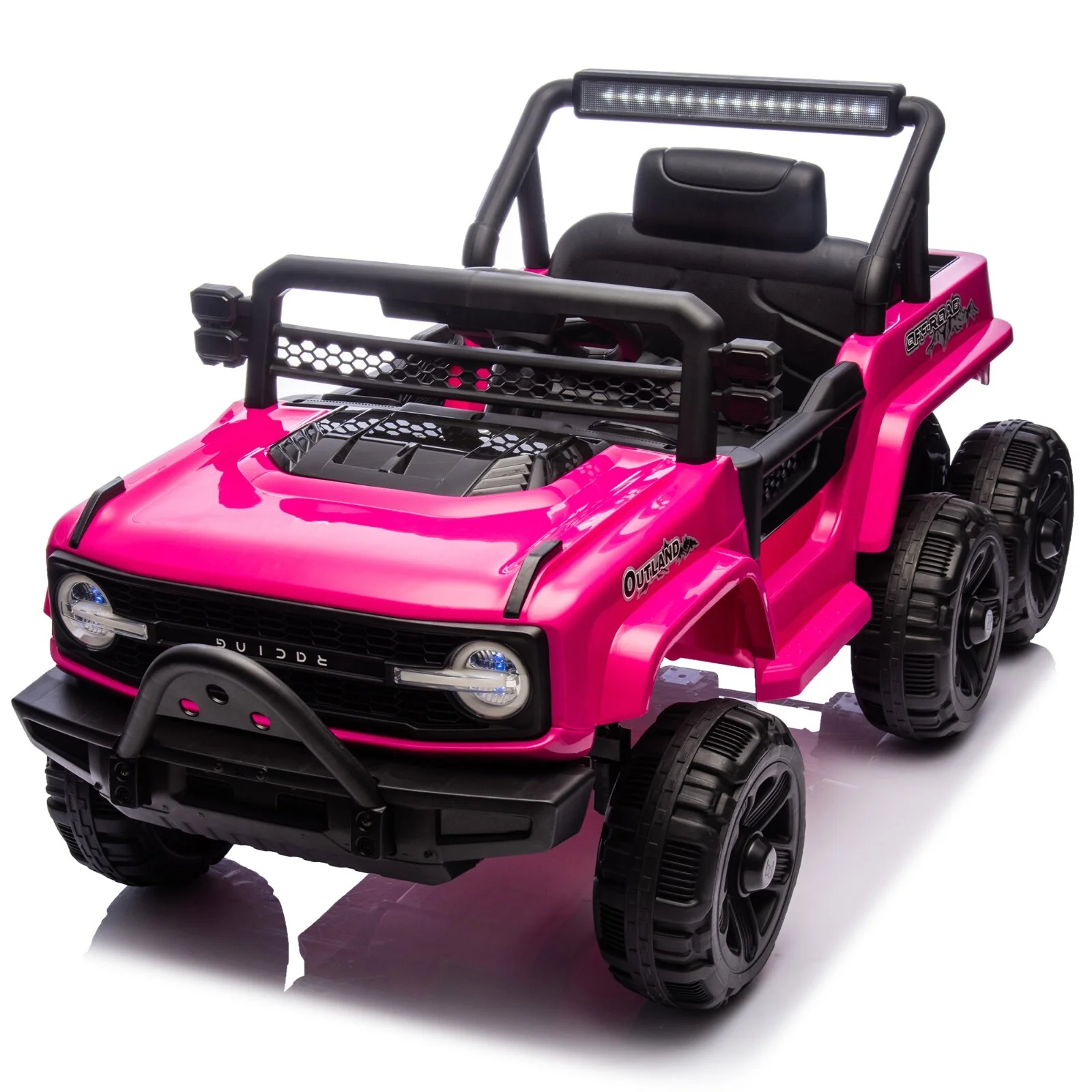 12V Electric Ride-On Jeep Truck Car with Remote Control and Slow Start for Kids Pink - Image 8