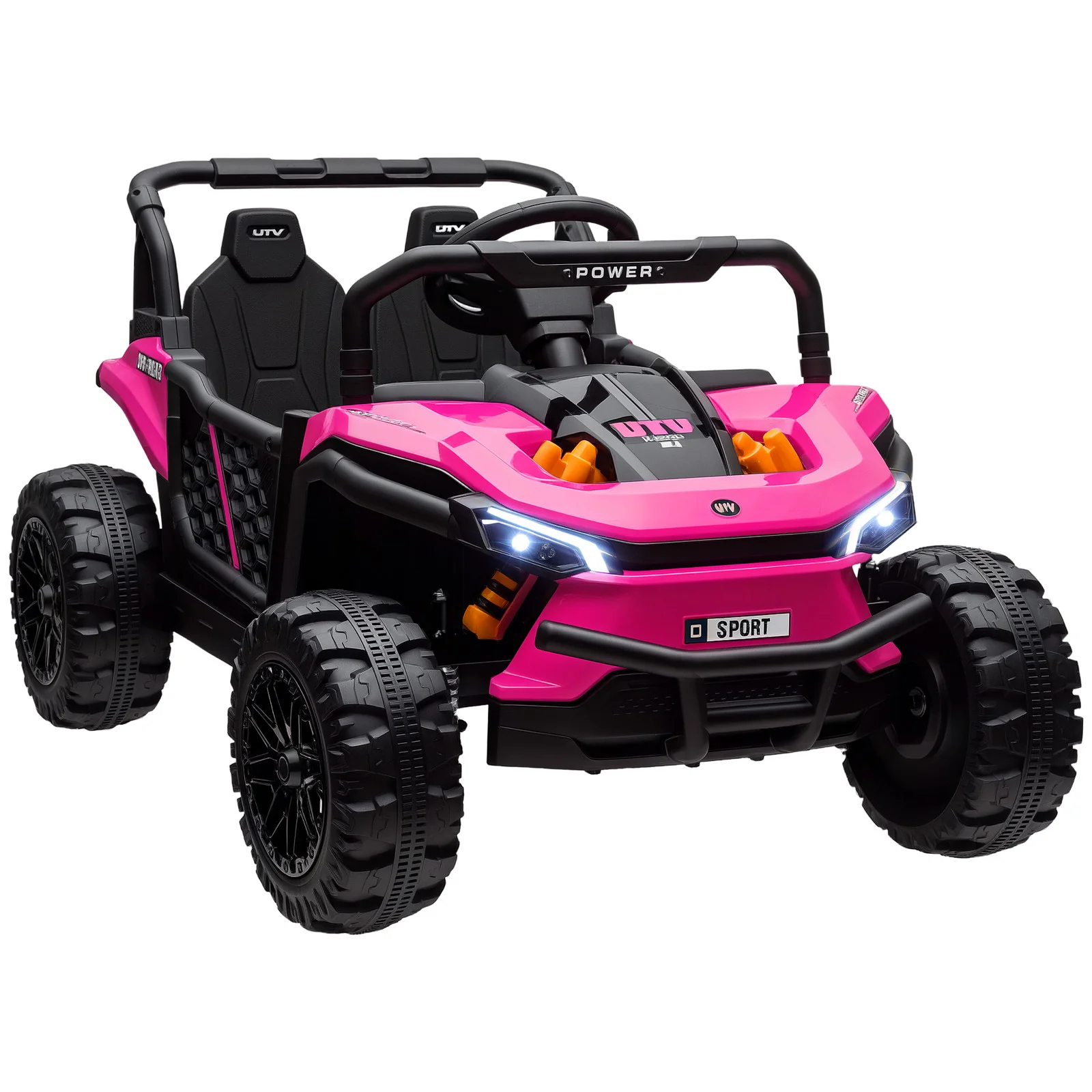12V Pink Ride-On UTV Truck Toy with Remote Control and 4-Wheel Suspension - Image 12