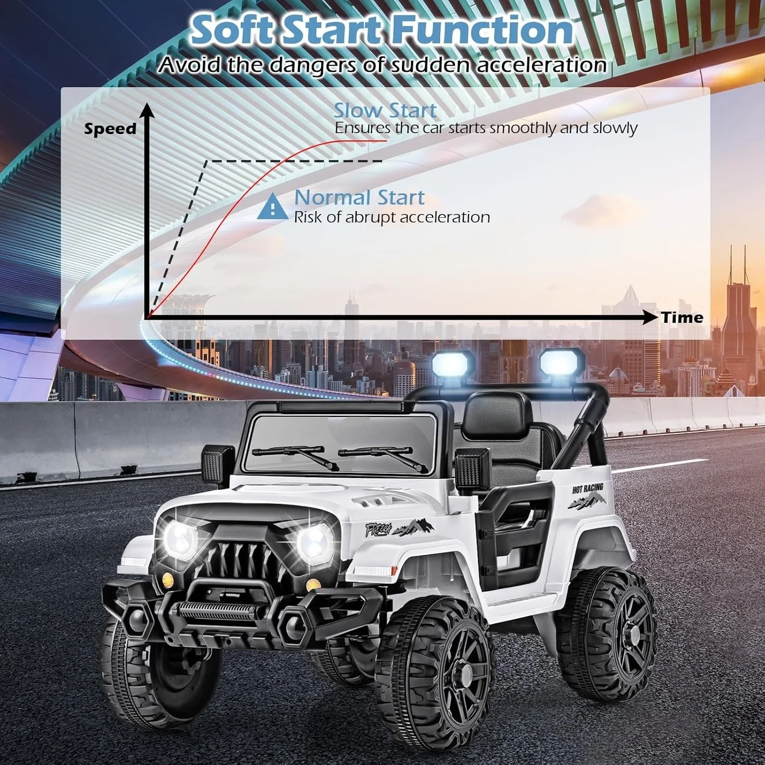 12V Remote-Controlled Bluetooth Ride-On Truck - Image 8