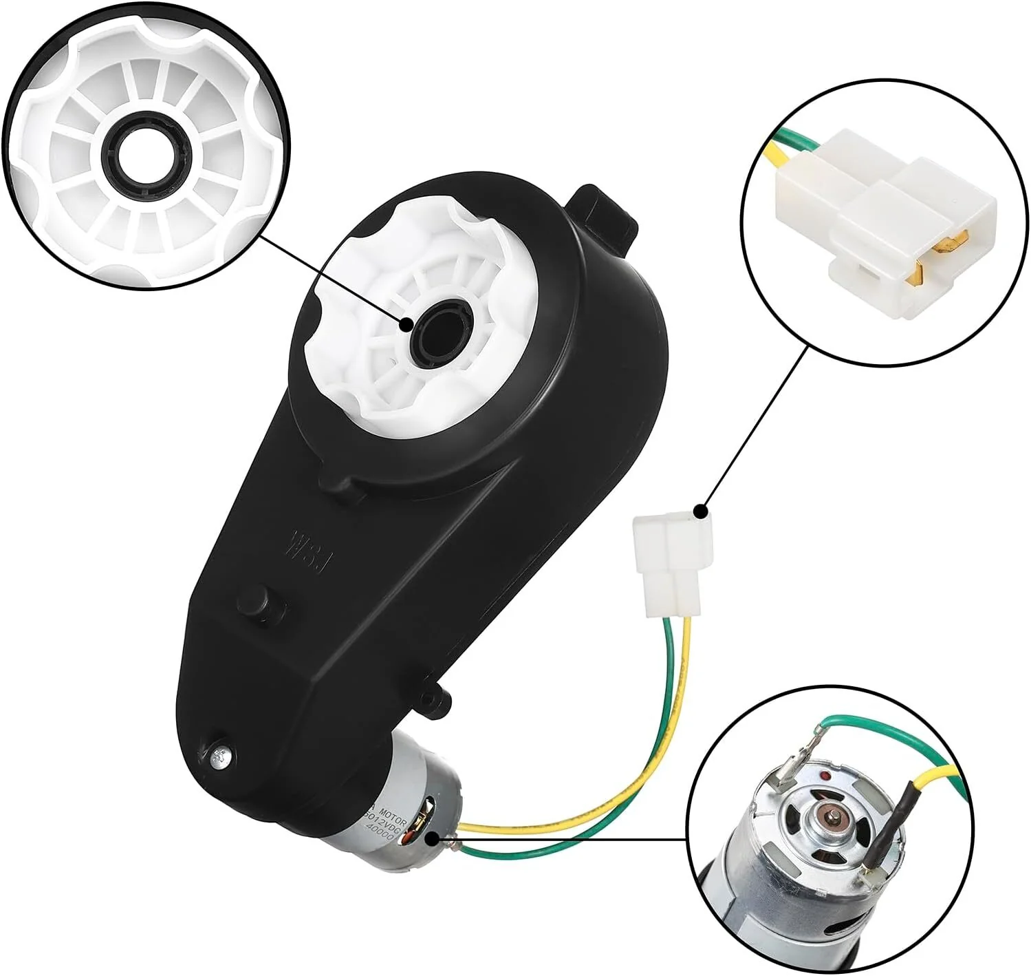 12V Ride-On Electric Wheels with Upgraded RS550 40000RPM Motor and Gearbox (2 Pieces) - Image 5