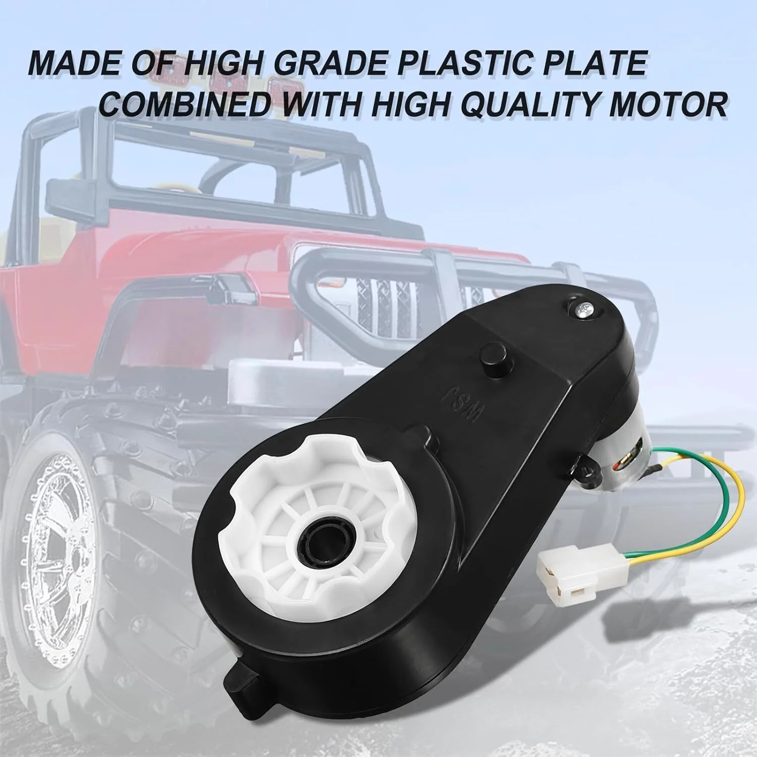 12V Ride-On Electric Vehicle Upgrade Motor Gearbox with 2 x 12V RS550 40000RPM Powered Wheels - Image 6