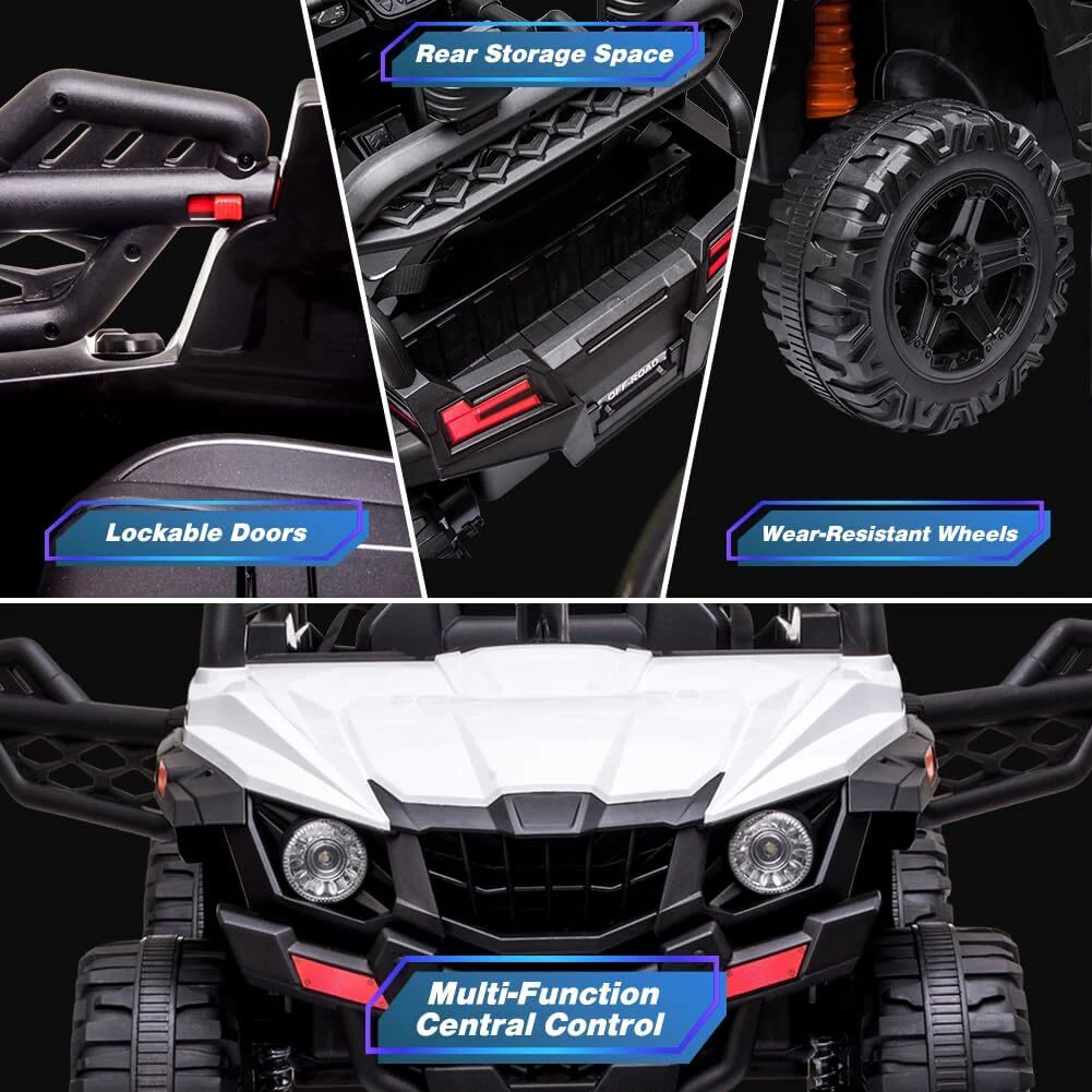 12V Ride-On UTV Truck for Kids with Remote Control, Music, and 390W Dual Motors - Image 2
