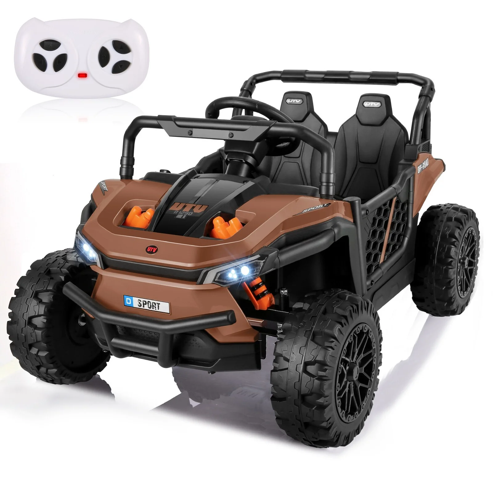 12V Electric Kids Off-Road Ride-On UTV with Remote Control and Spring Suspension
