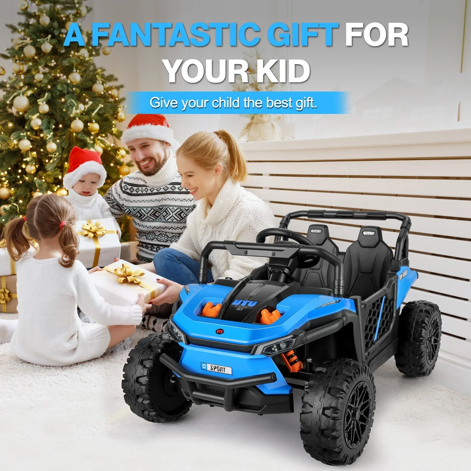 12V Electric Kids Off-Road Ride-On UTV with Remote Control and Spring Suspension - Image 10