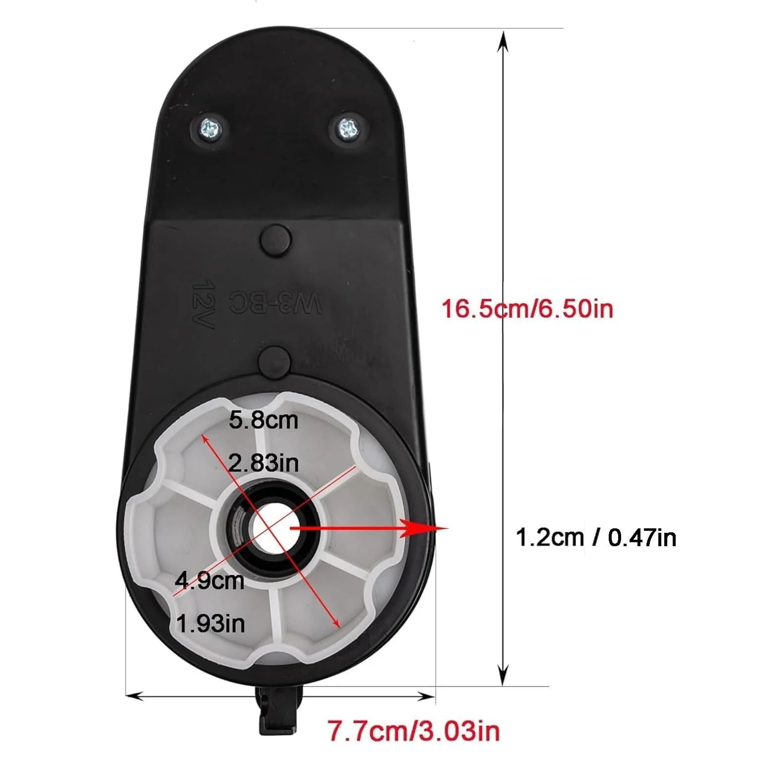 12V RS390 16000RPM Gearbox and DC Motor for Children's Ride-On Vehicles - Image 2