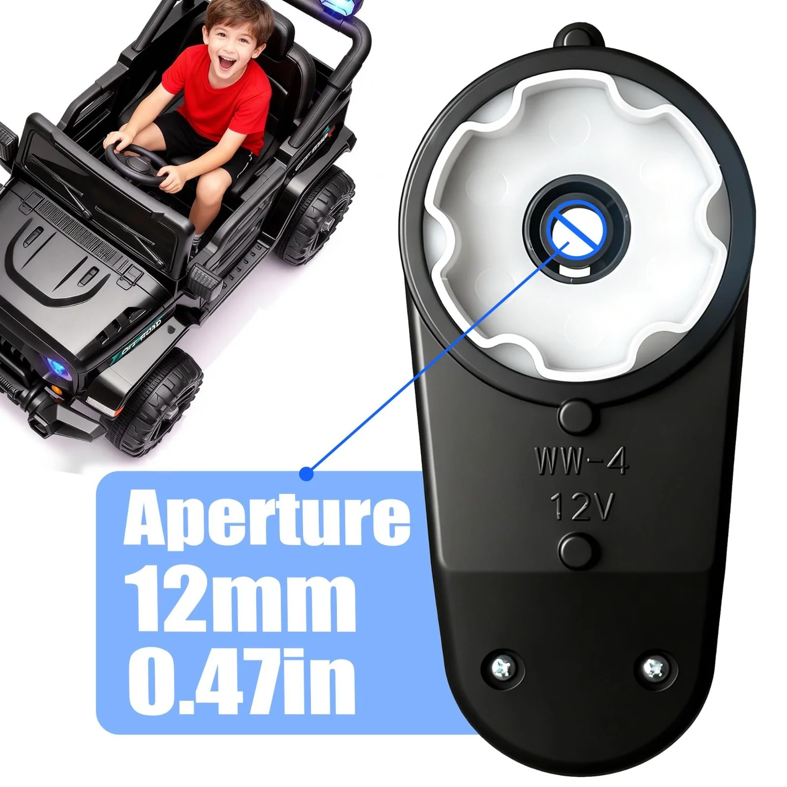 Power Wheels 12V RS390 Gearbox Motor Upgrade Set - 2 Pack, 16000RPM for Kids Ride-On Vehicles - Image 3