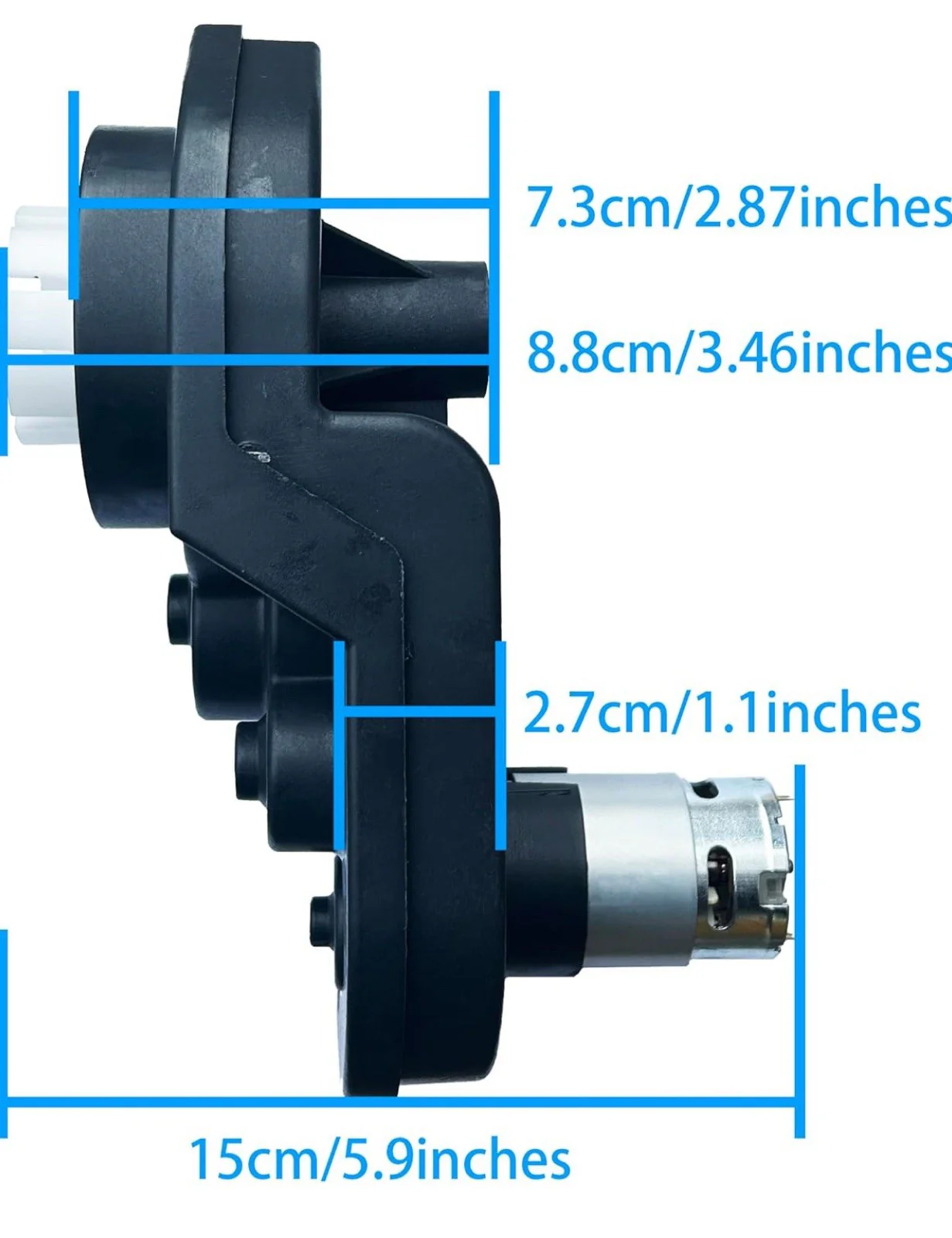 12V RS550 High-Speed 35000RPM Motor with Gearbox for Power Wheels and Ride-On Toys - Image 5