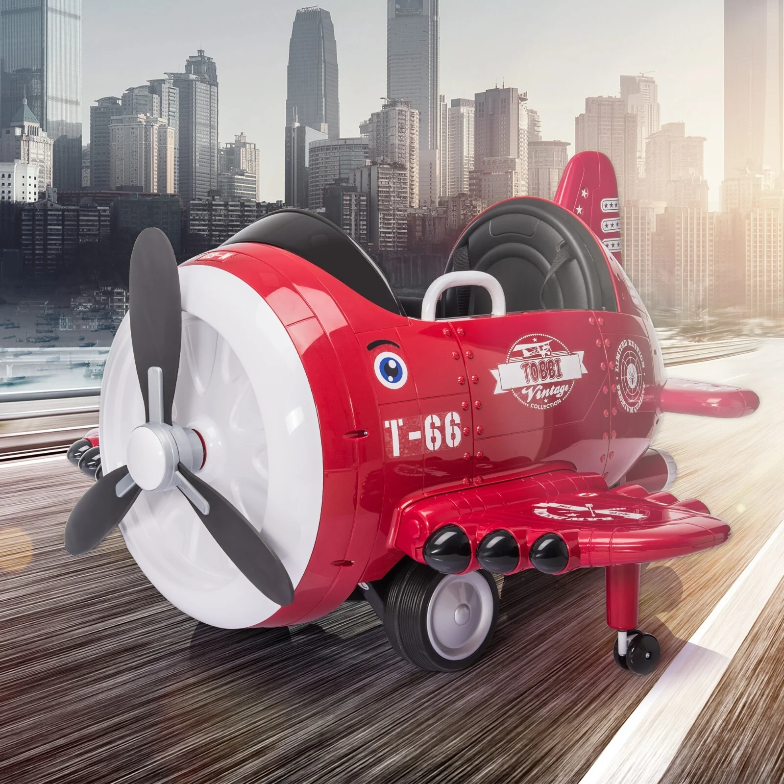 12V Electric Ride-On Airplane with RC and Realistic Sound Effects - Image 4