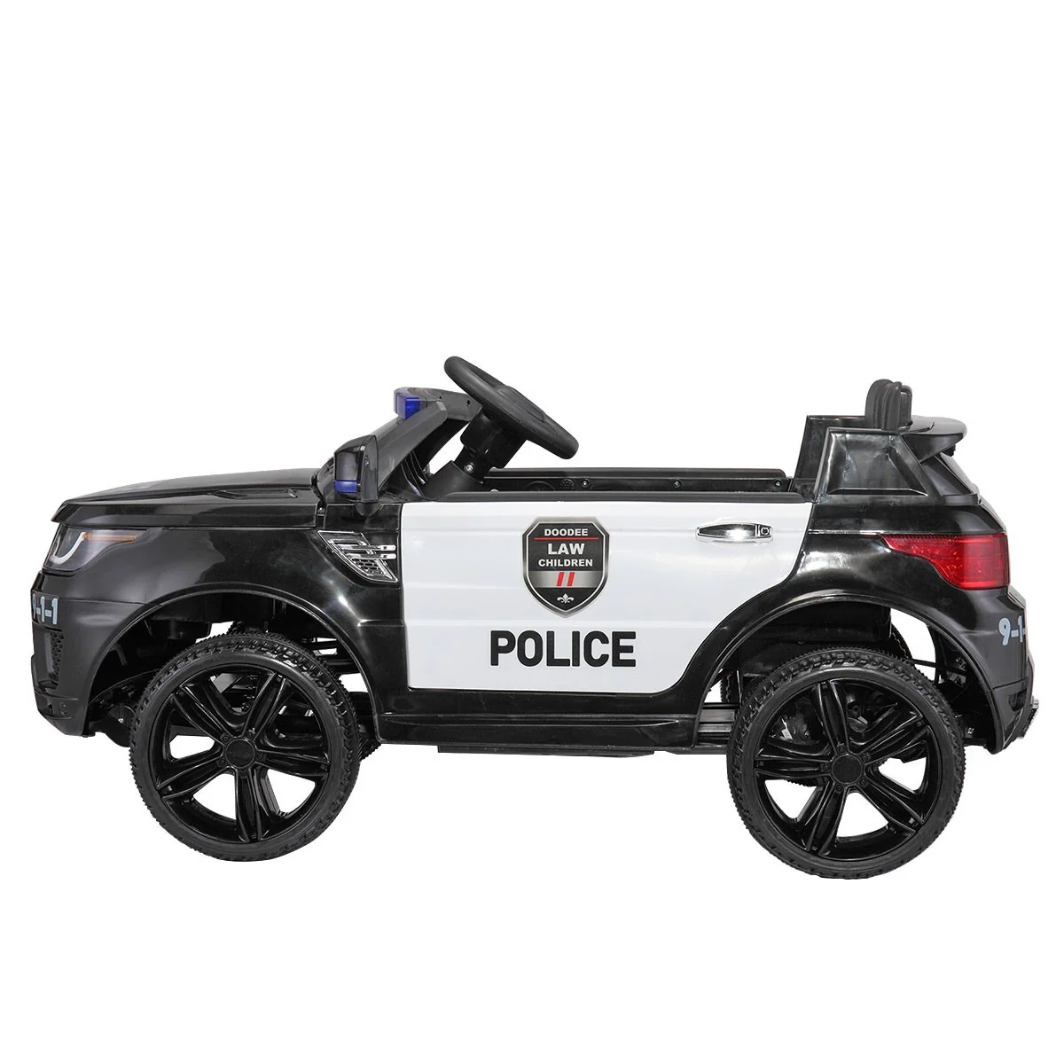 12V Kids Ride-On Police Car with Lights, Sounds, and Remote Control - Image 4