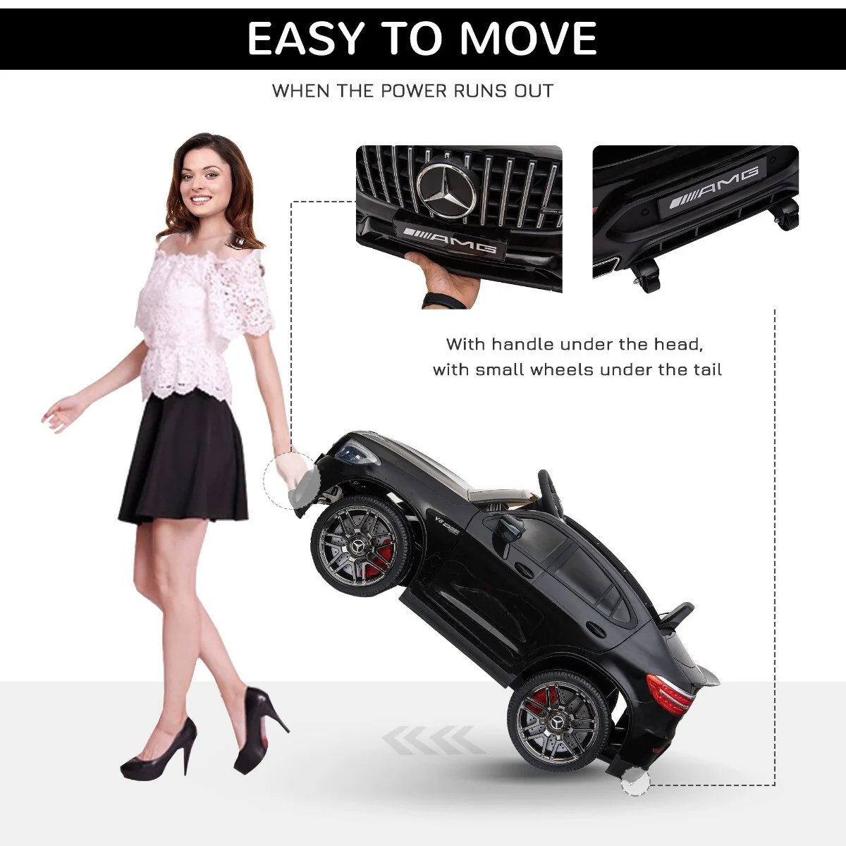 12V Electric Ride-On Car for Toddlers and Kids with Remote Control, 2 Speeds, and MP3 Player - Image 5