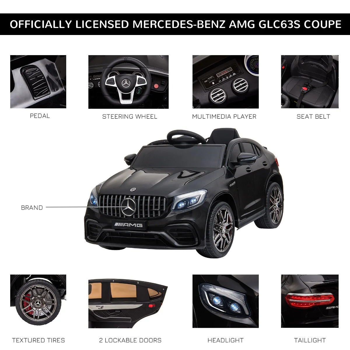 12V Electric Ride-On Car for Toddlers and Kids with Remote Control, 2 Speeds, and MP3 Player - Image 8