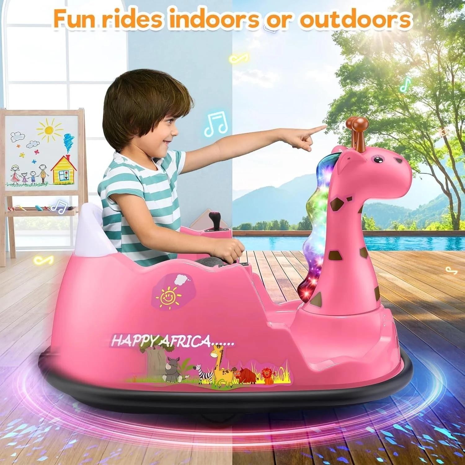 12V Electric Toddler Bumper Car with Parental Remote Control for Ages 18 Months to 6 Years - Image 14