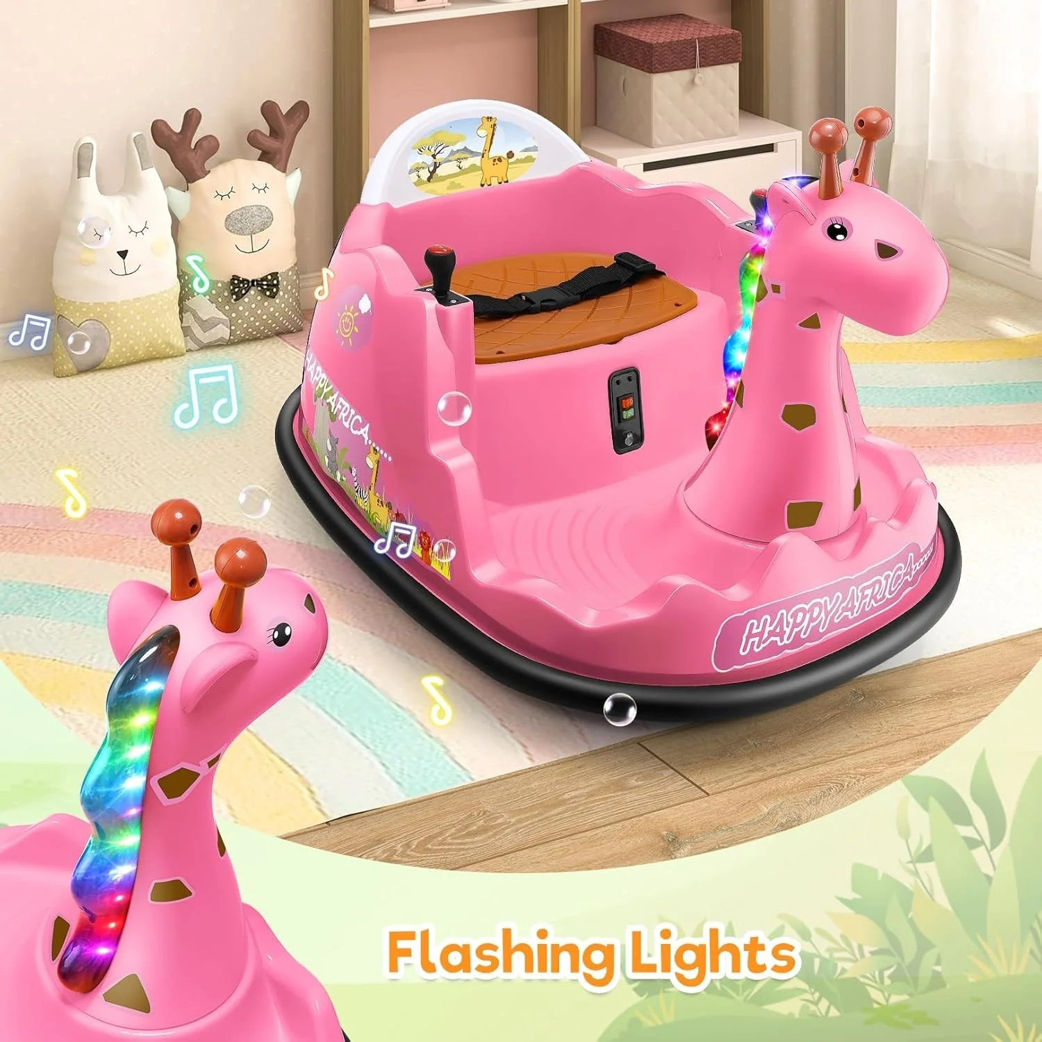 12V Electric Toddler Bumper Car with Parental Remote Control for Ages 18 Months to 6 Years - Image 4