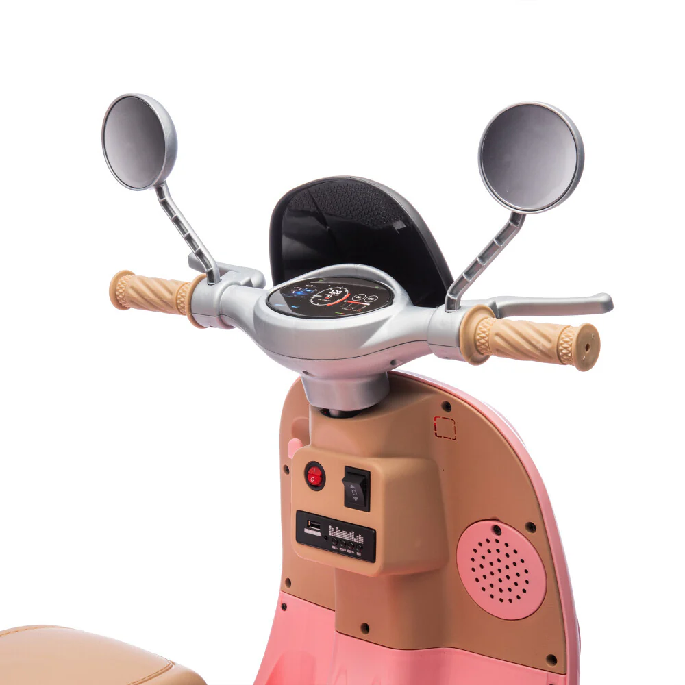 12V Two-Kids Electric Ride-On Three-Wheel Motorcycle with Flip Backseat Adult Seat - Image 18