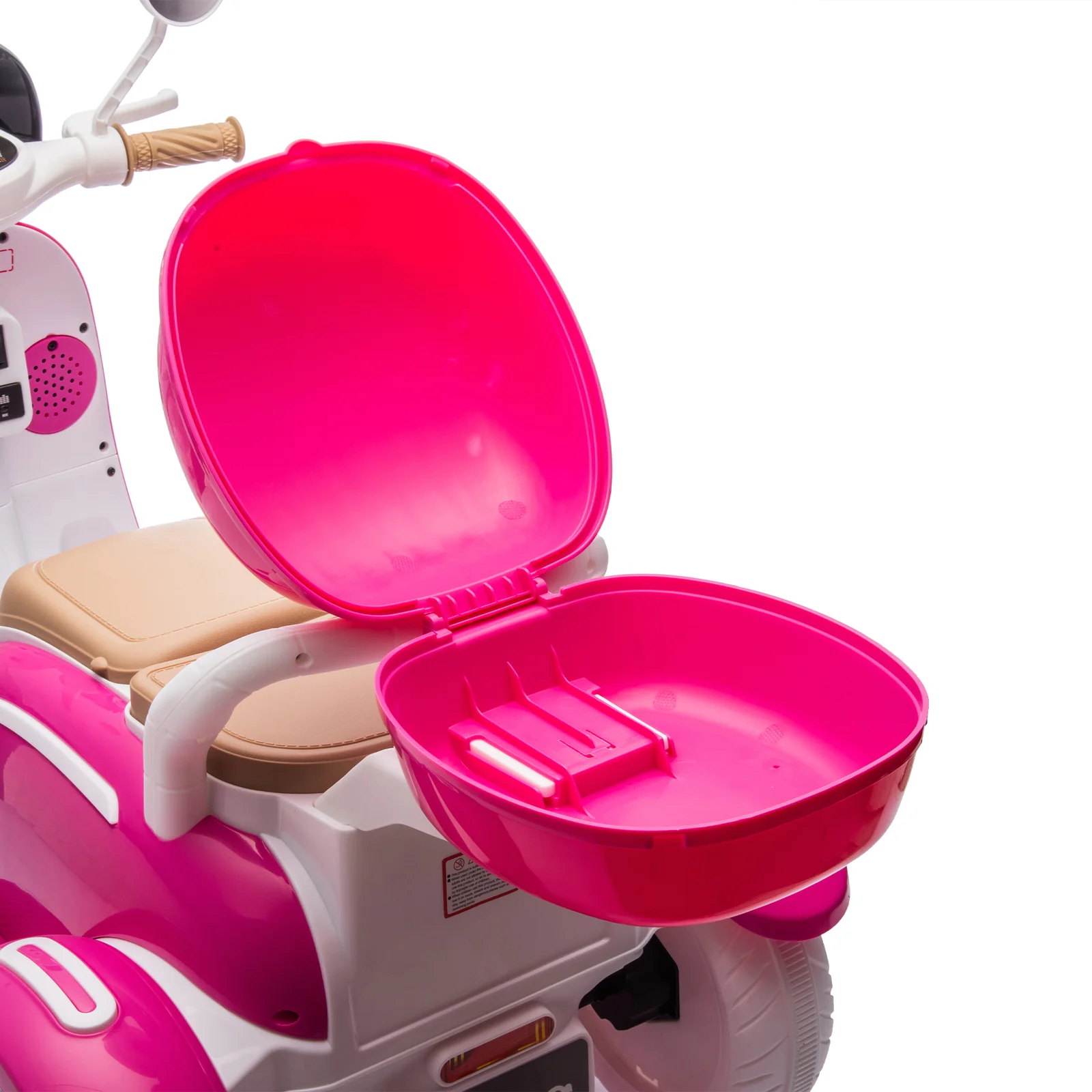 12V Two-Motor Electric Kids Ride-On Level-Up Two-Seater Motorcycle with Three Wheels - Image 15