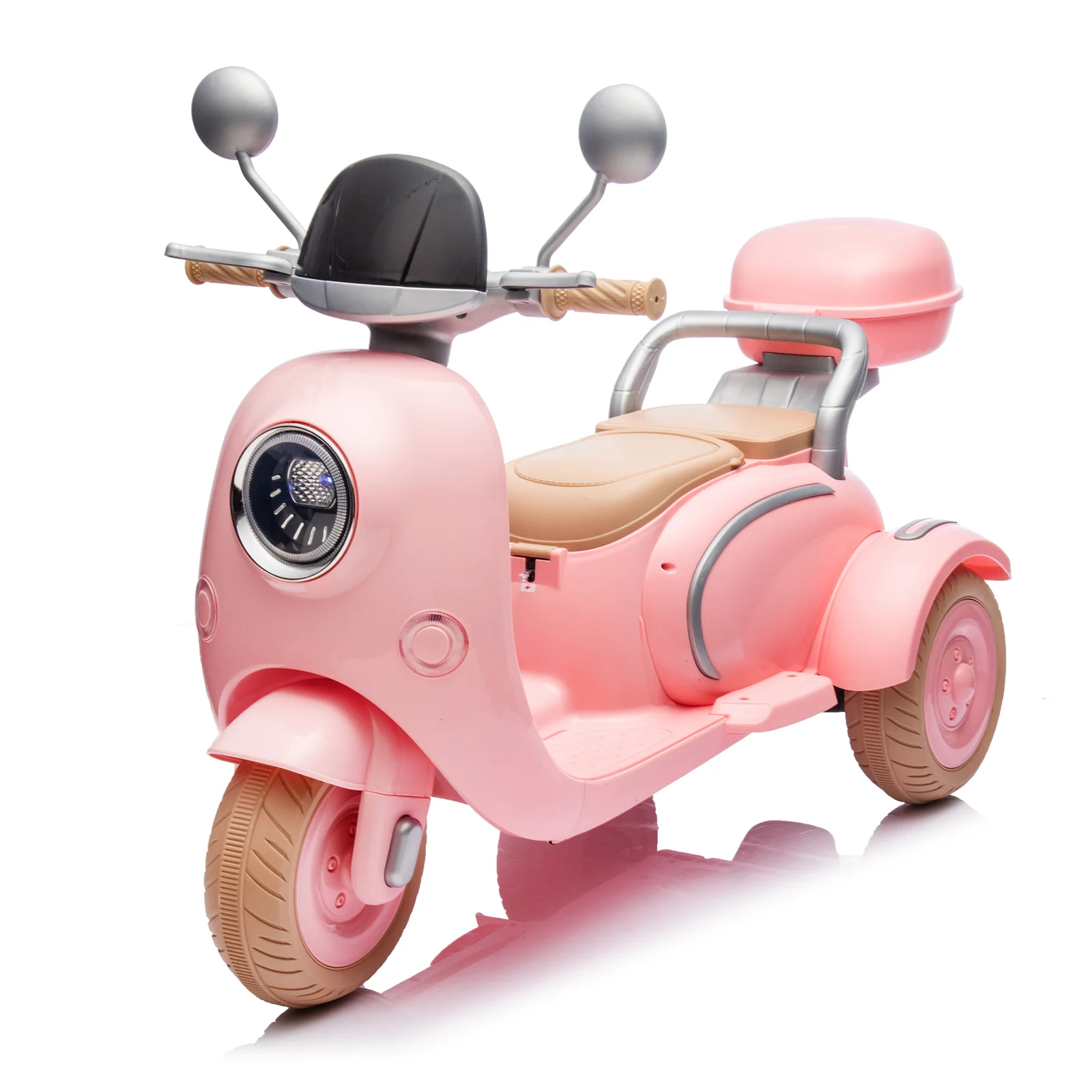 12V Two-Motor Kids Ride-On Electric Two-Seater Three-Wheel Motorcycle - Image 6