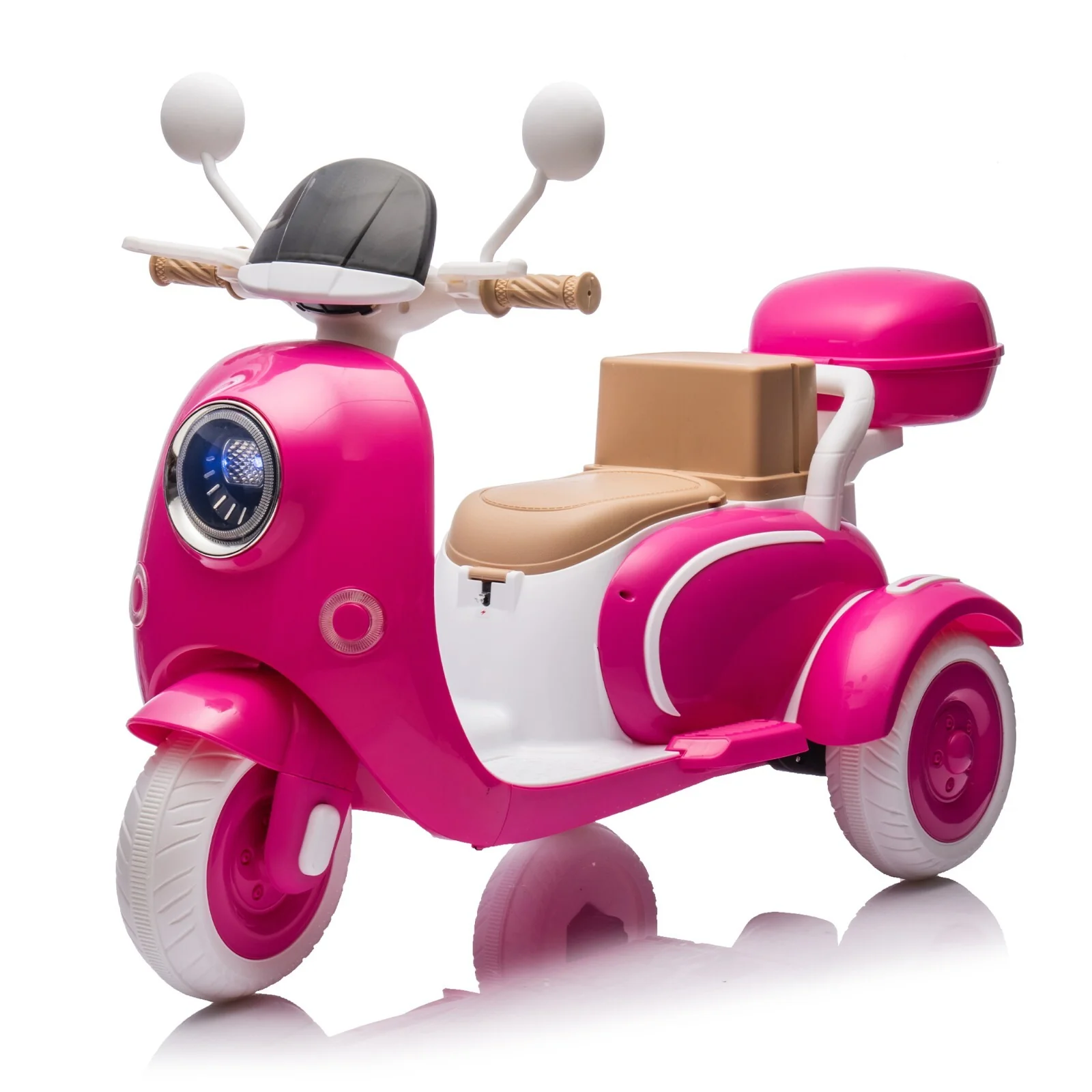 12V Two-Seater Kids Electric Ride-On Motorcycle with Three Wheels and Slow Start Feature - Image 8