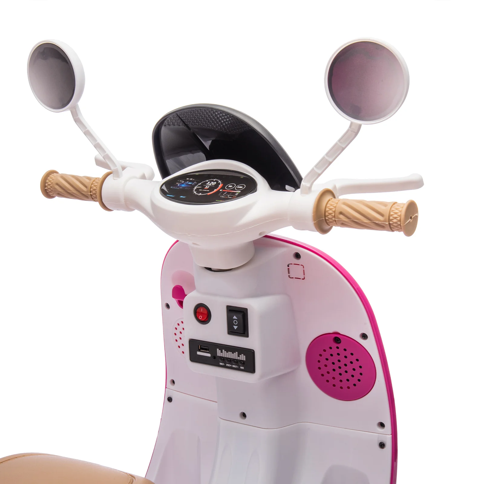 12V Two-Seater Electric Ride-On Motorcycle for Kids with Three Wheels - Image 14