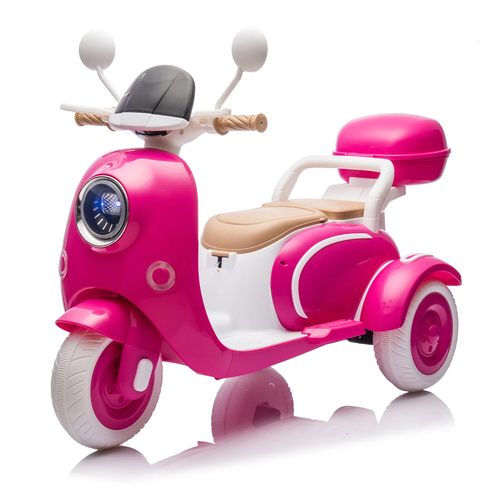 12V Two-Seater Electric Ride-On Motorcycle for Kids with Three Wheels - Image 4