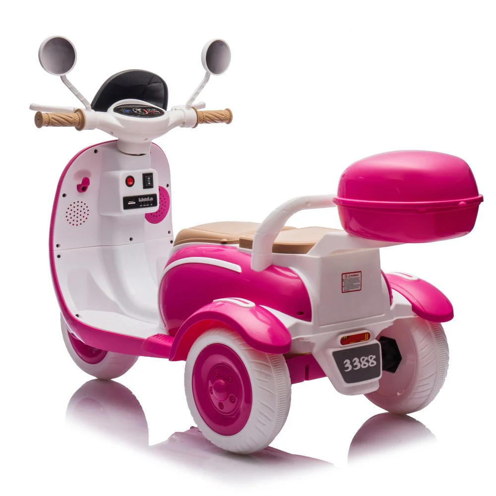 12V Two-Seater Electric Ride-On Motorcycle for Kids with Three Wheels and Slow Speed Mode - Image 24