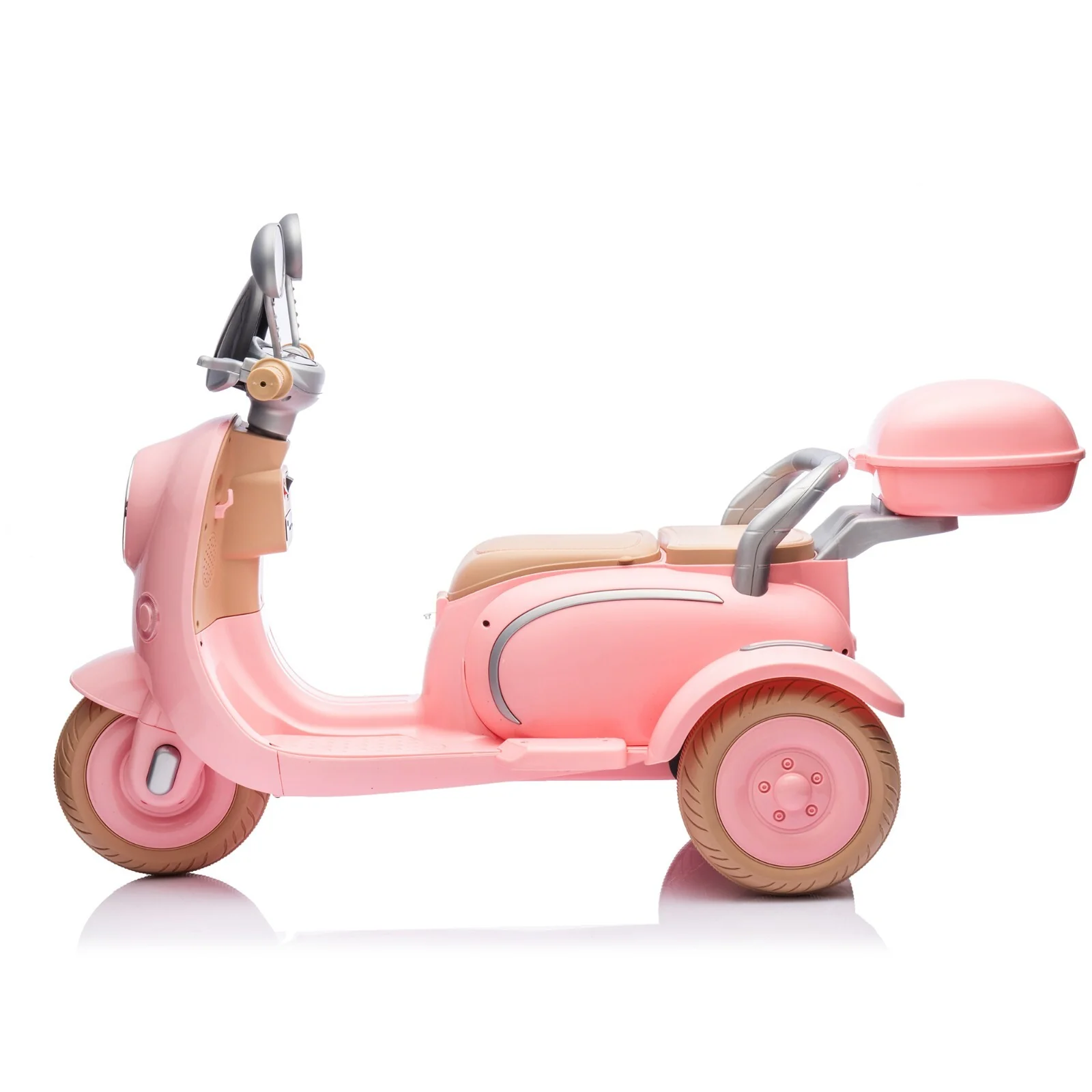 12V Two-Seater Kids Ride-On Electric Motorcycle 2WD Three-Wheel Toy - Image 16